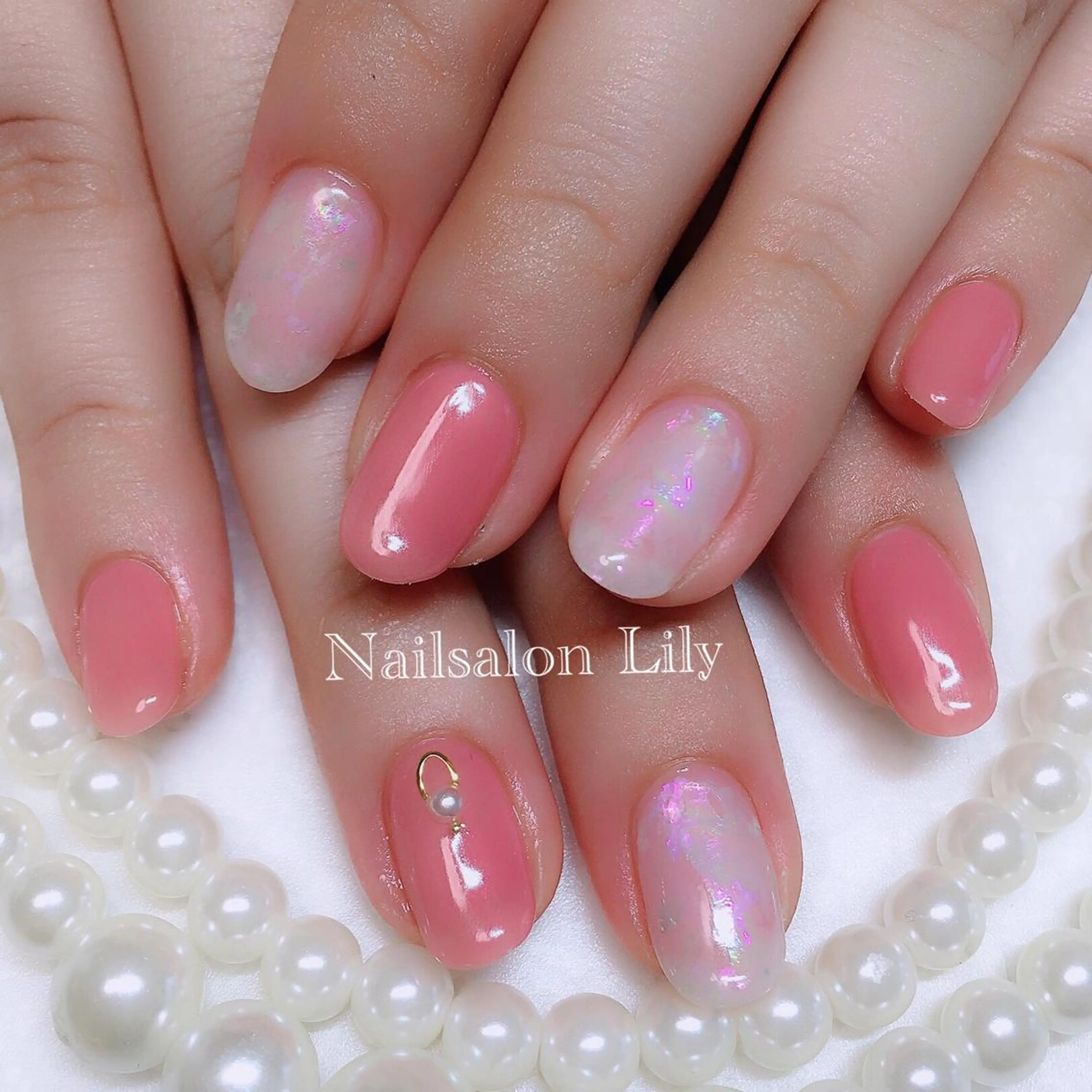 ネイル ピンク Nailsalon Lilyのネイルデザイン