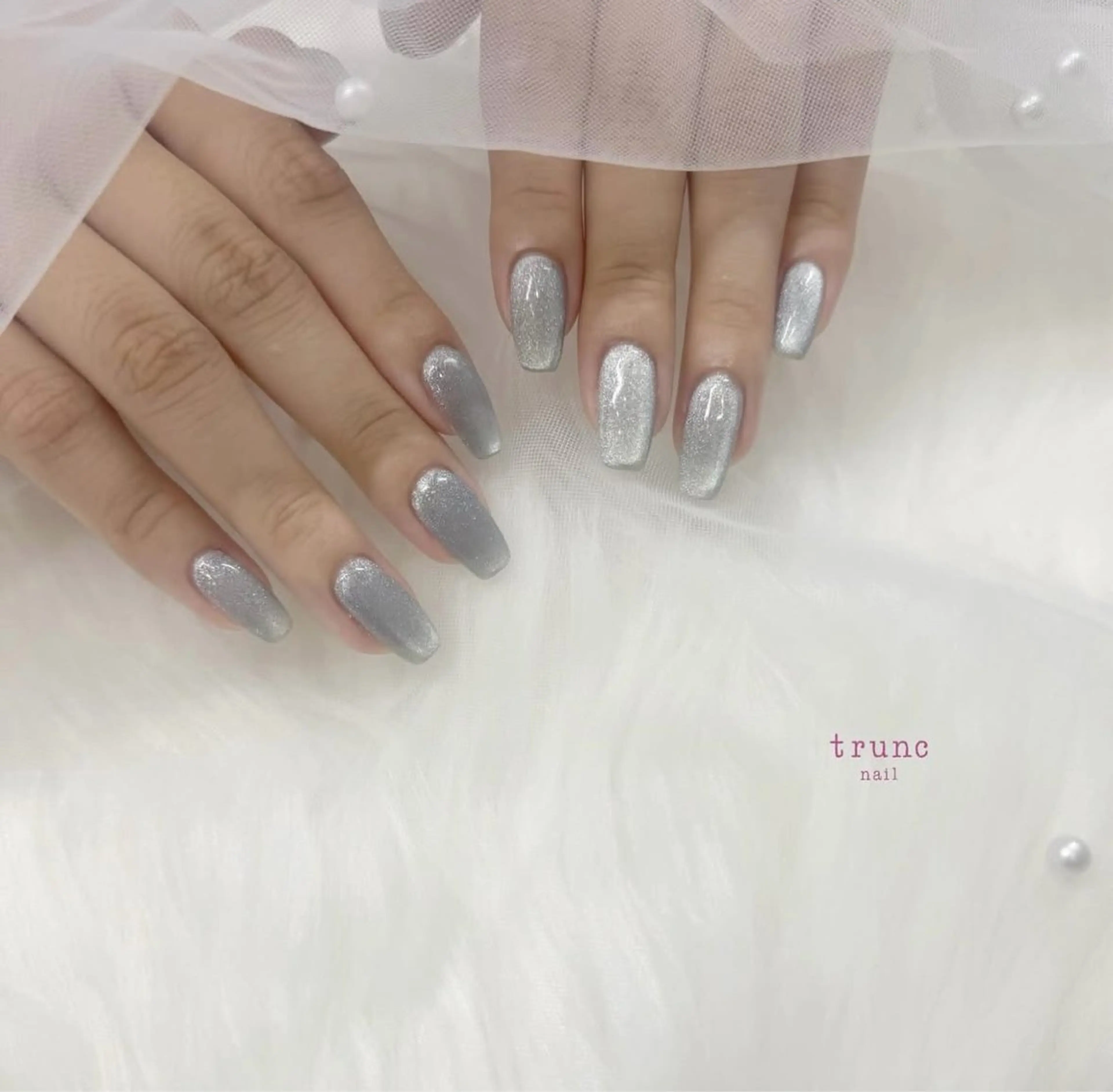 ネイル ジェルネイル マグネットネイル パラジェル trunc nail 鈴木のネイルデザイン