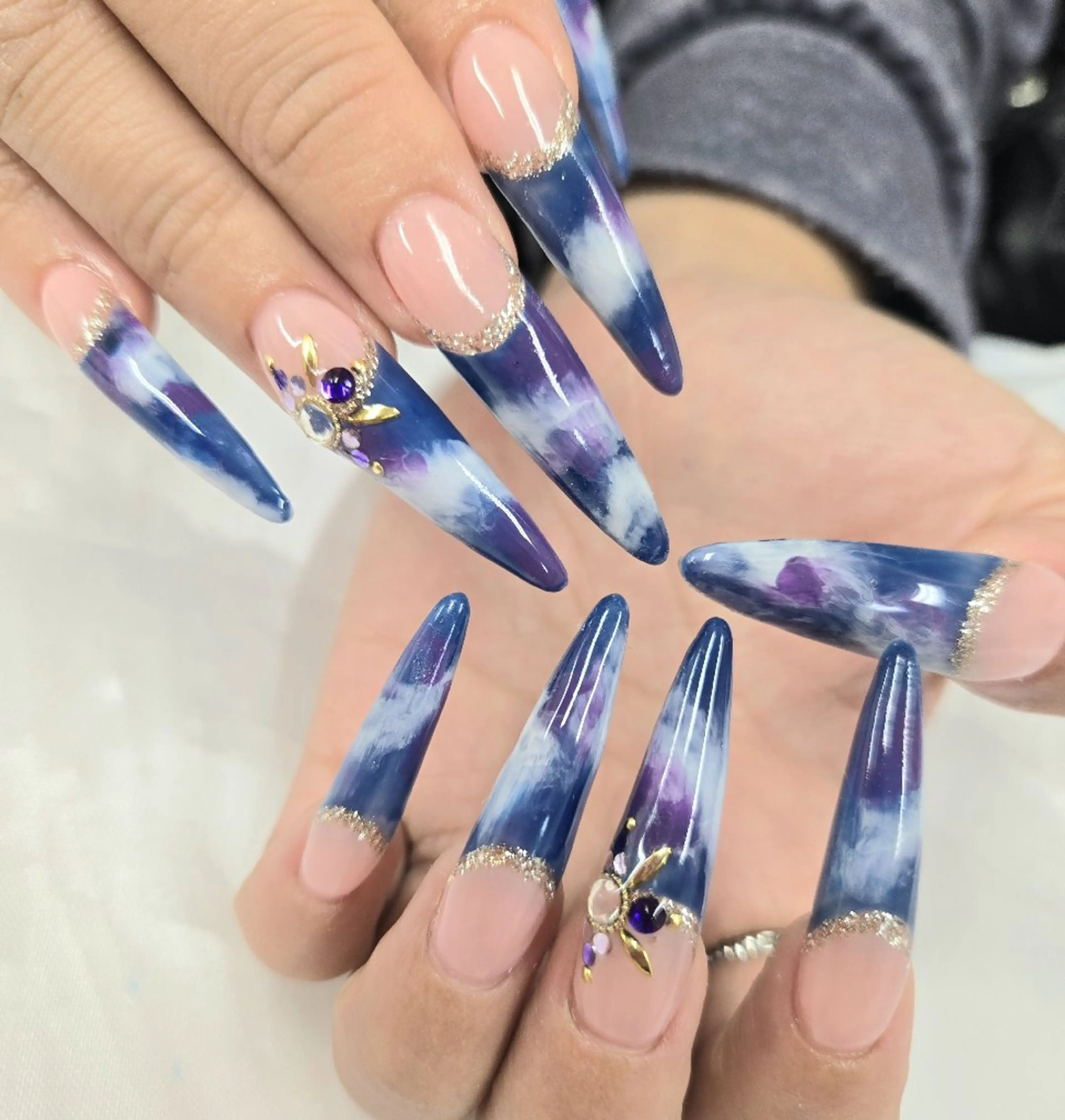 ネイル アートネイル オーロラネイル チークネイル ジェルネイル グラデーション ハンドネイル 河野ちえ (雑誌掲載サロン)のネイルデザイン