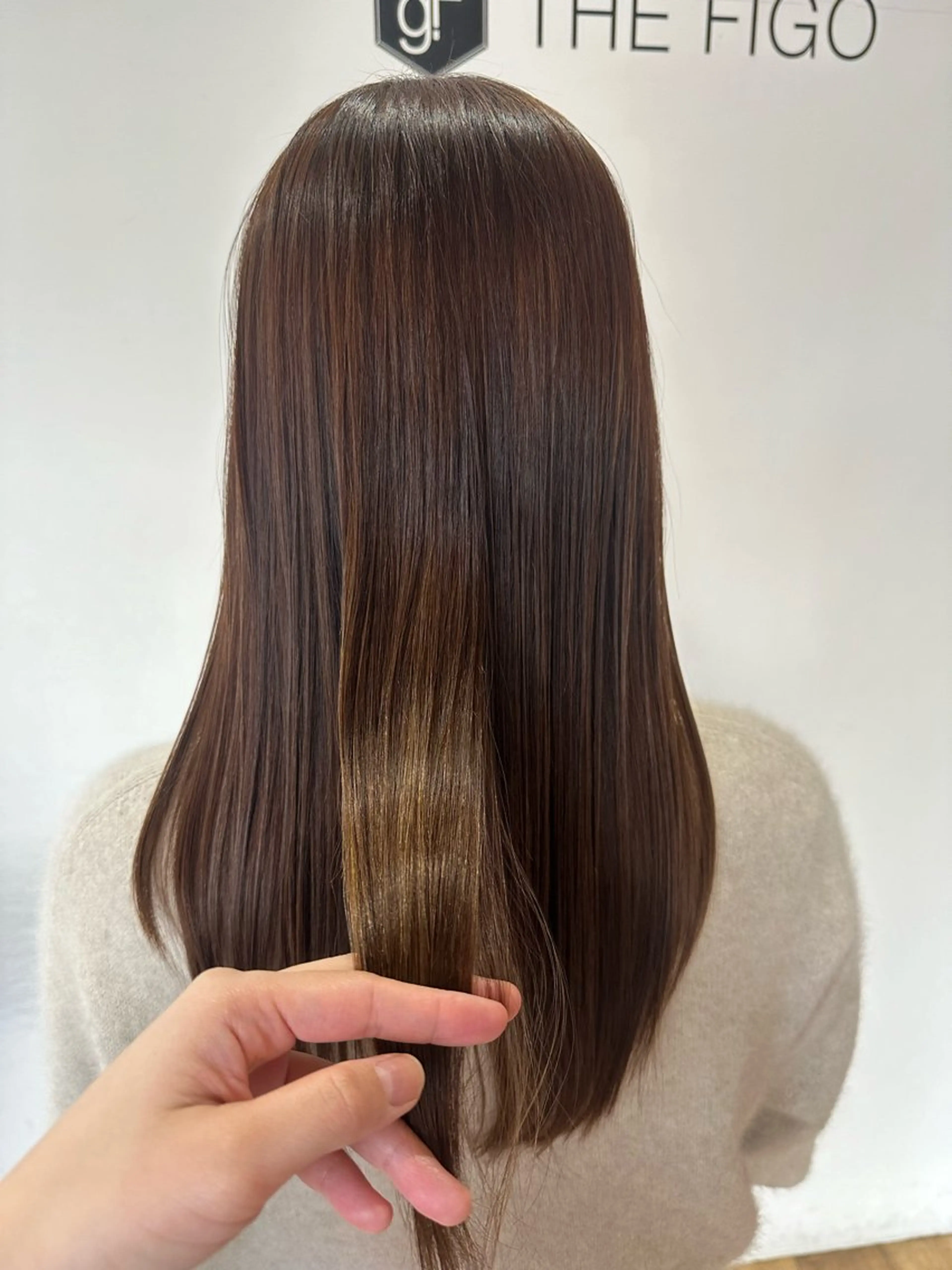 セミロング カット 縮毛矯正 いまじゅく あおいのヘアスタイル