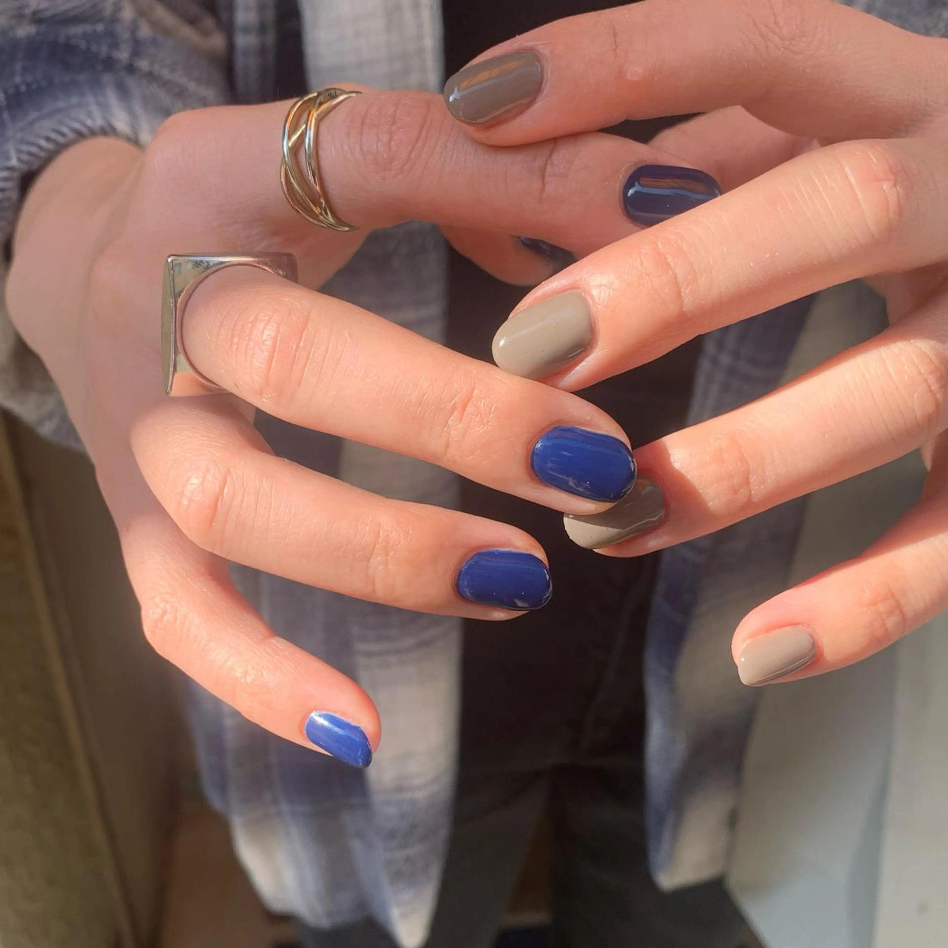 ネイル ブルー ハンドネイル mana ☾のネイルデザイン