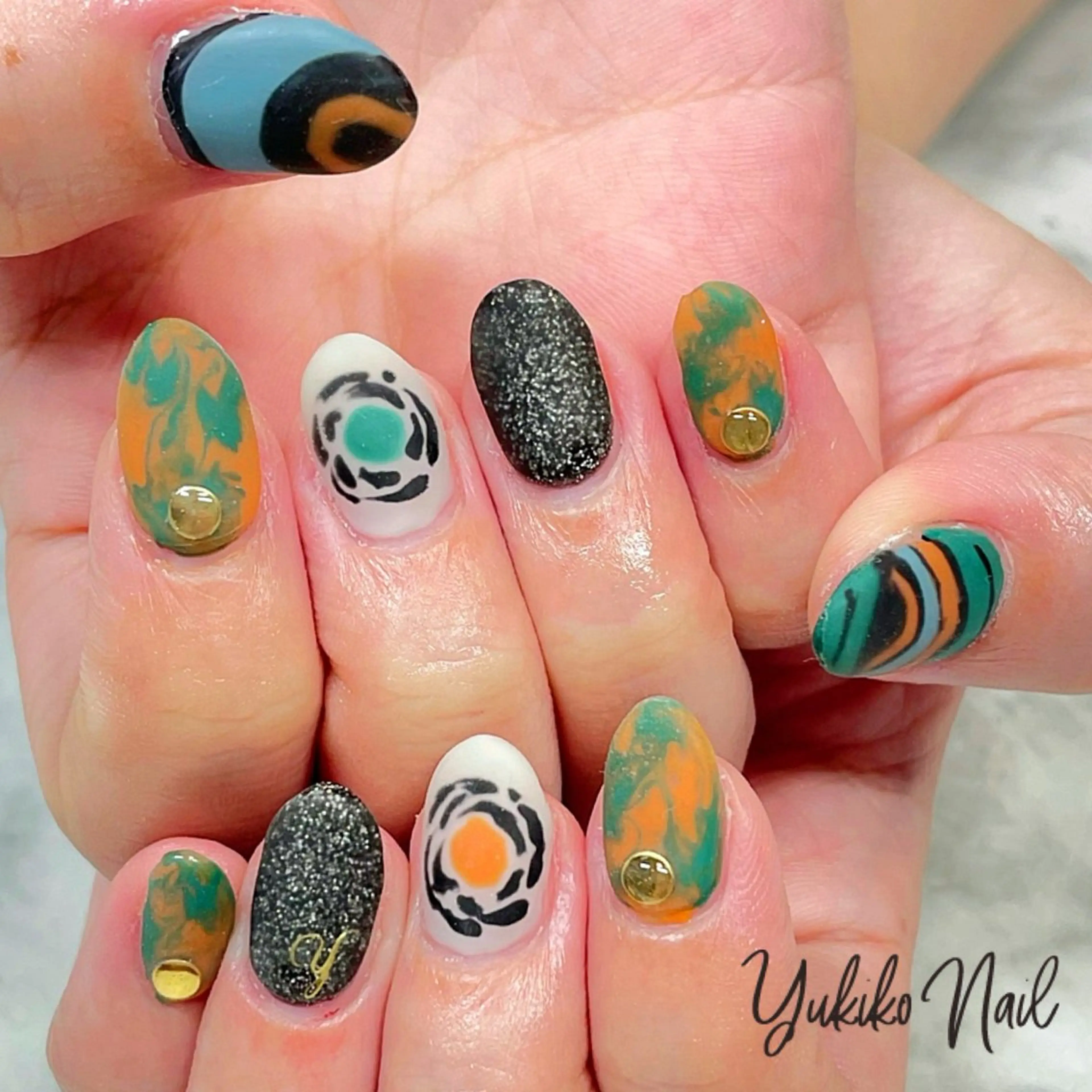 ネイル マットネイル 持ち込み ハンドネイル ユキコ ネイルのネイルデザイン