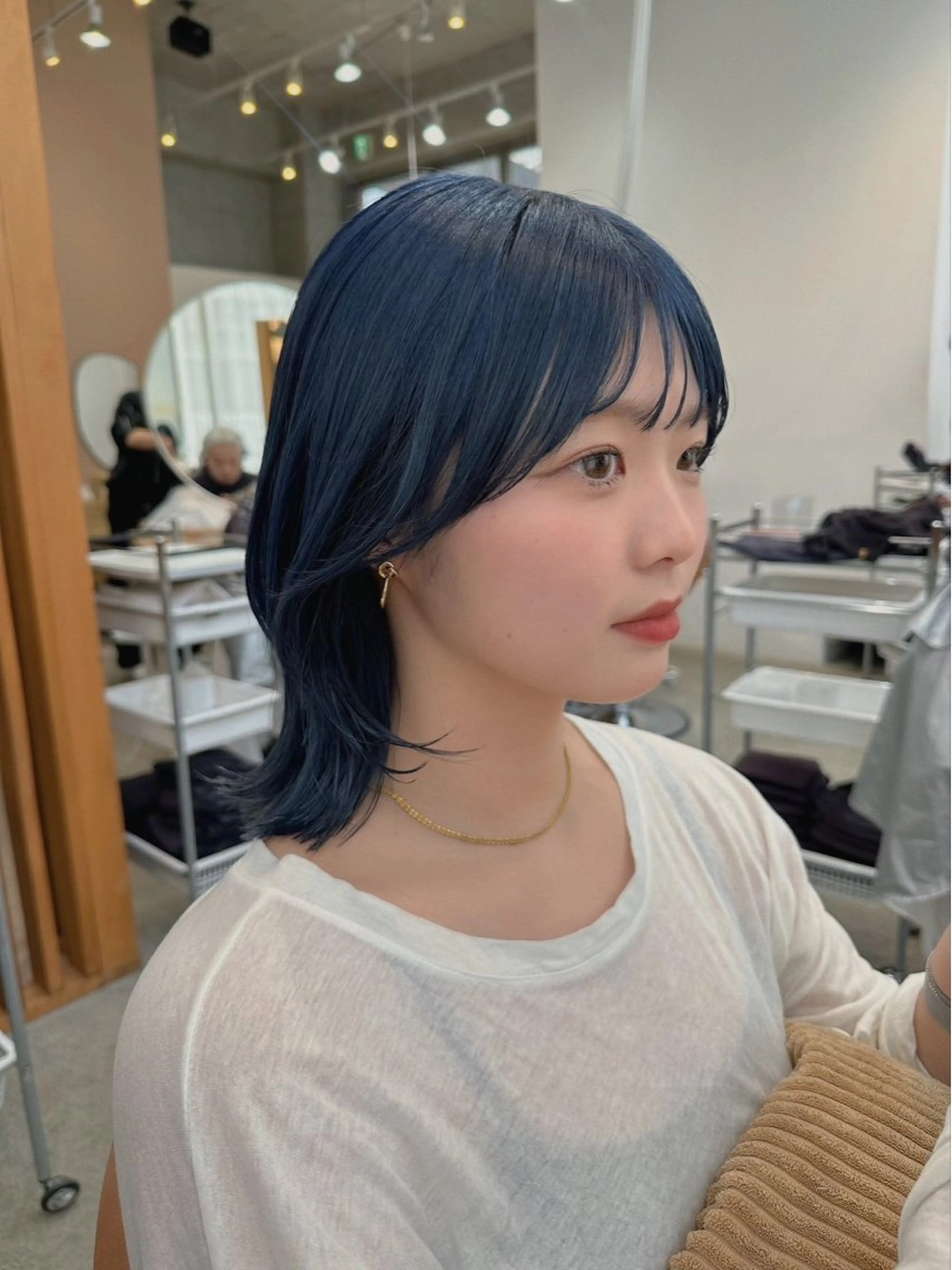 ミディアム カラー 顔まわりカット/艶髪 カラー✨けいとのヘアスタイル