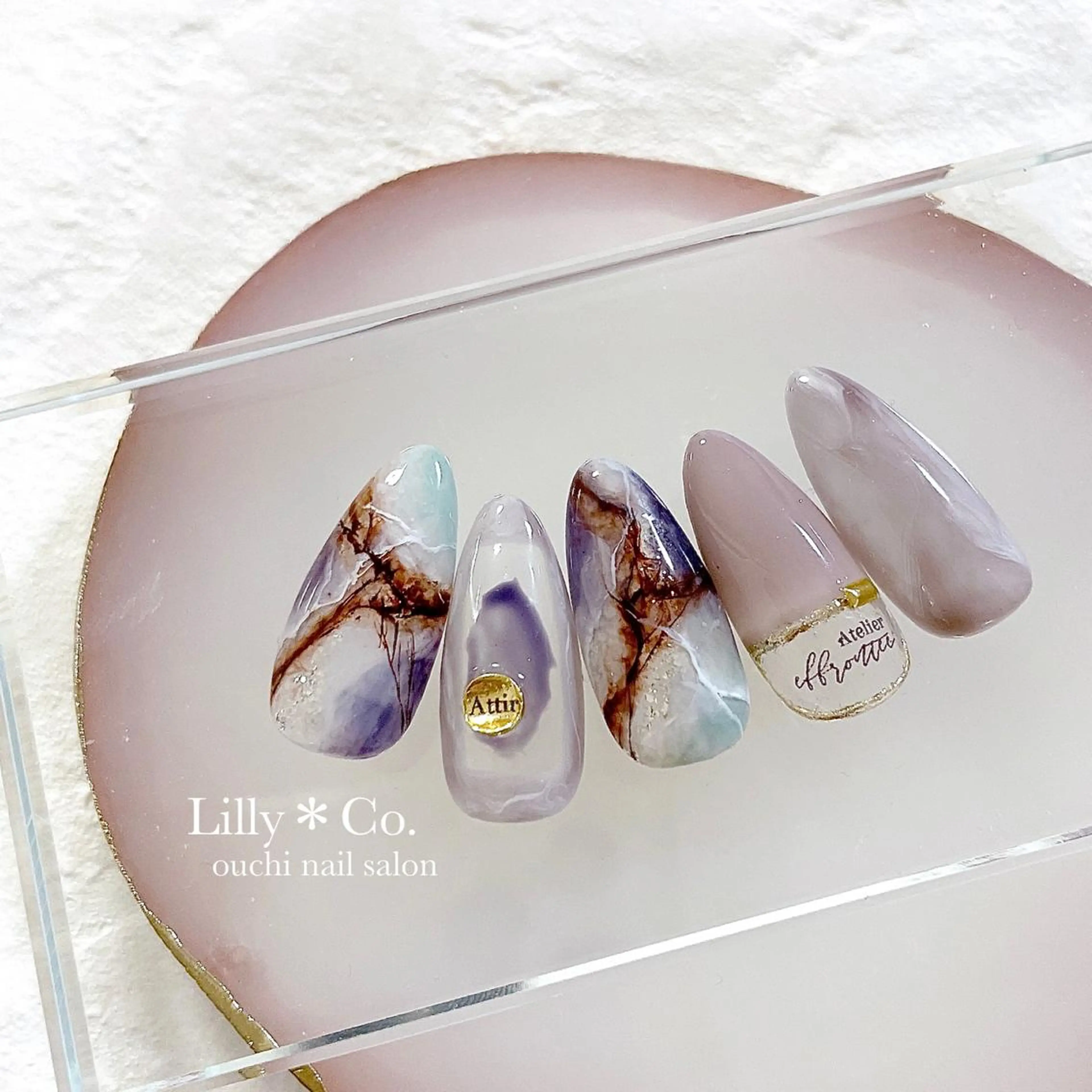 ネイル 春ネイル ハンドネイル ハンドケア Lilly Co.のネイルデザイン