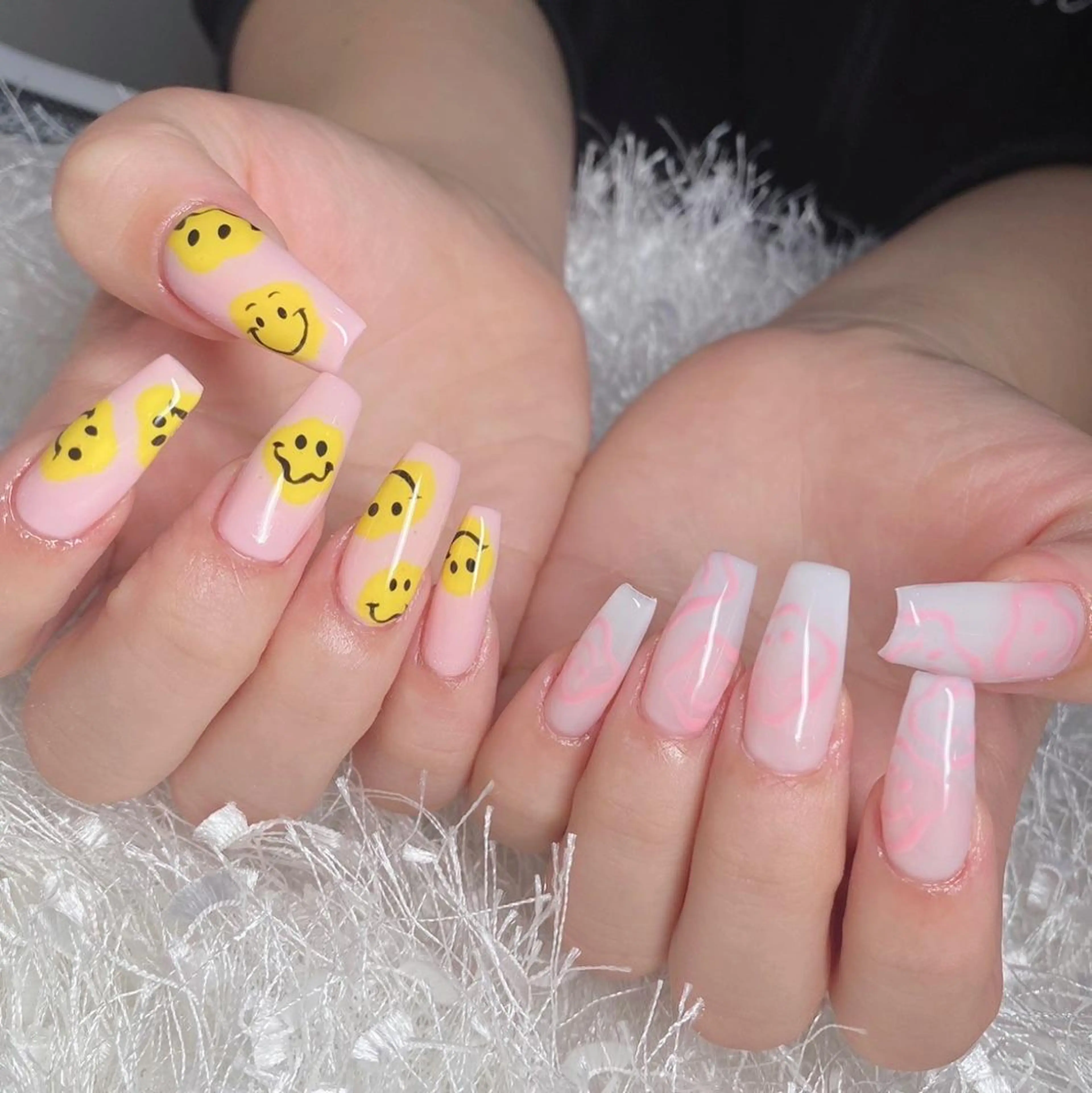 ネイル アートネイル オーロラネイル 長さ出し フレンチネイル ジェルネイル ハンドネイル Nail&eye Belire 新宿のネイルデザイン