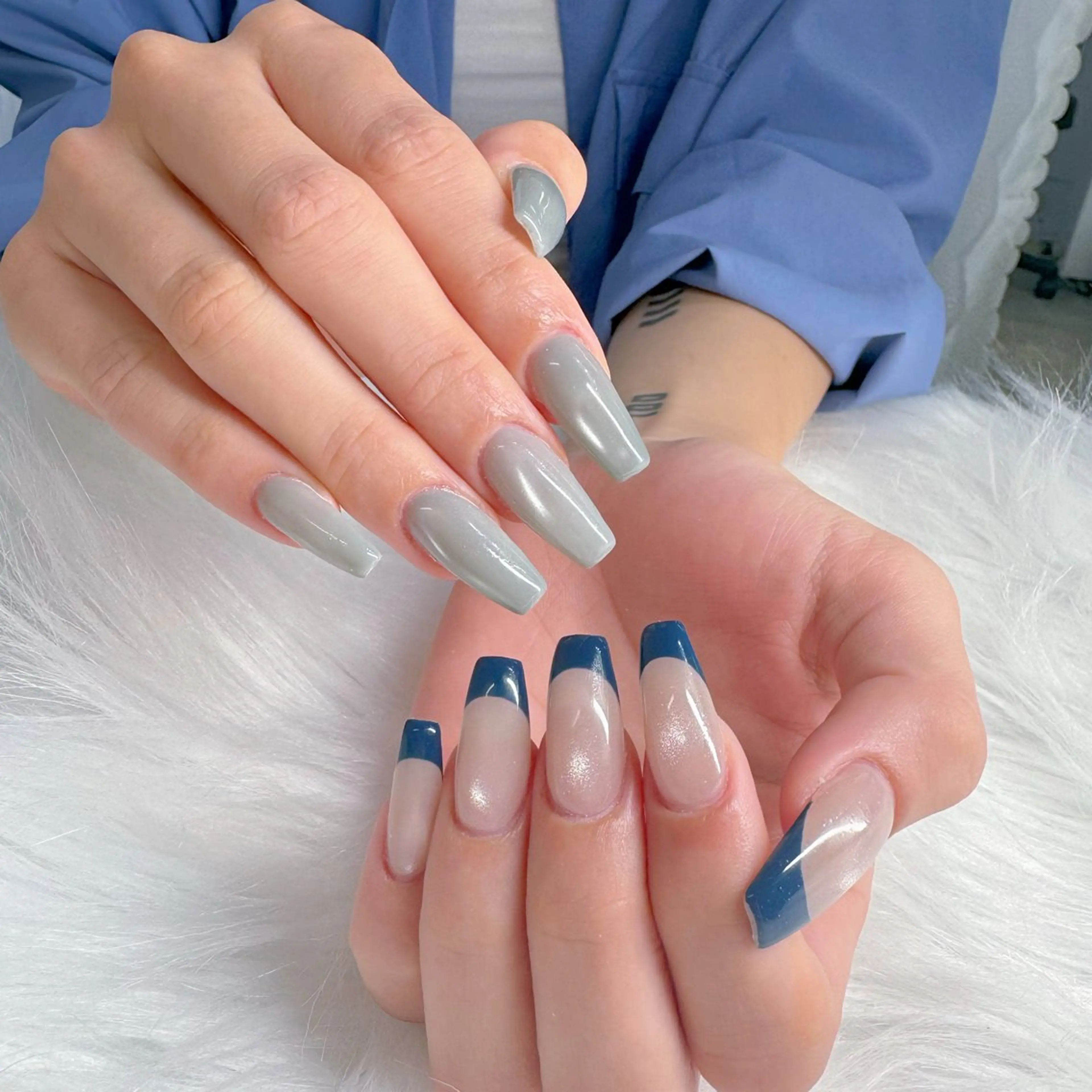 ネイル チークネイル クリアネイル ガーリー キラキラネイル 韓国ネイル ハンドネイル NailPrincess所属・princess スカルプ専門店のネイルデザイン