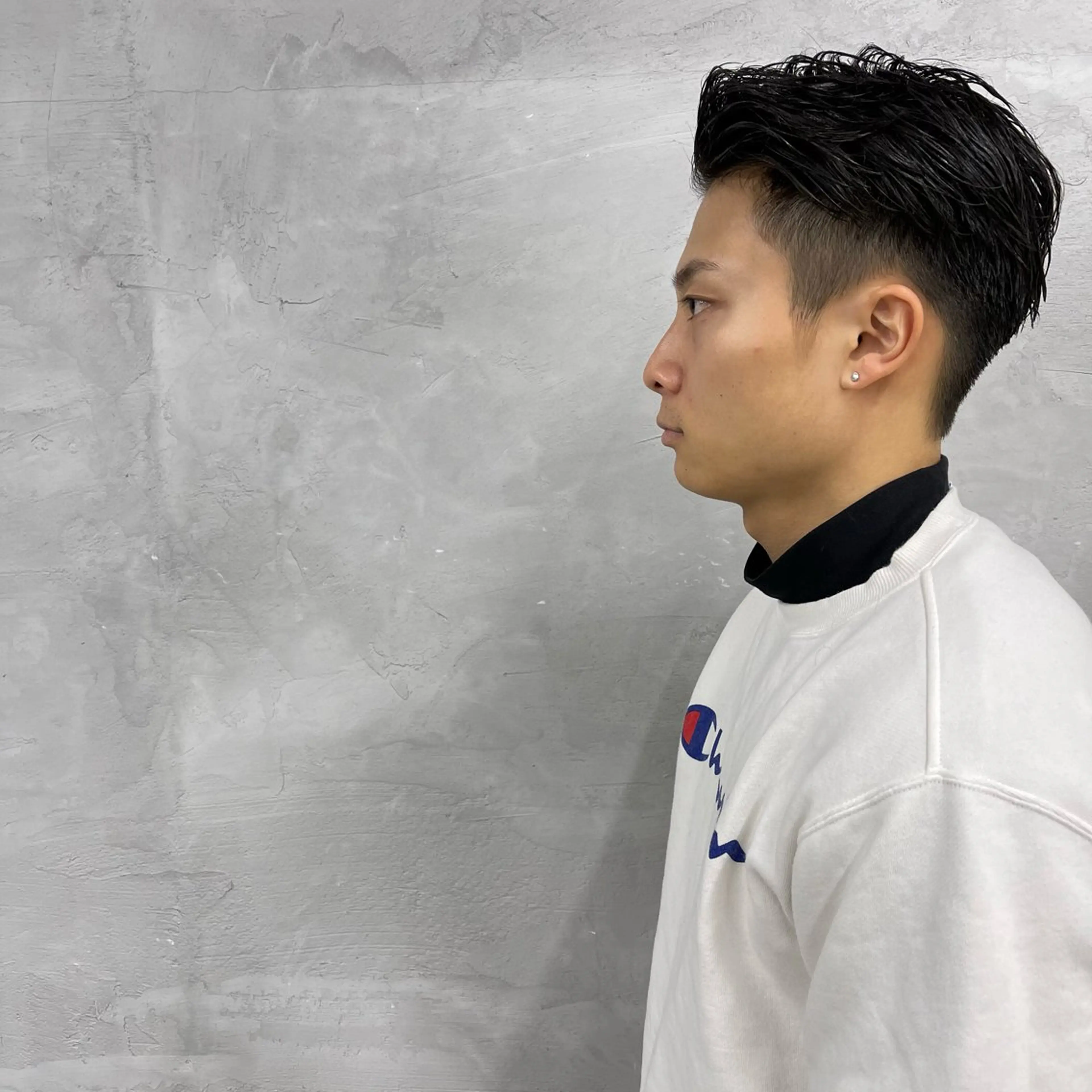 ショート メンズ オールバック カット 田畑 智規のヘアスタイル