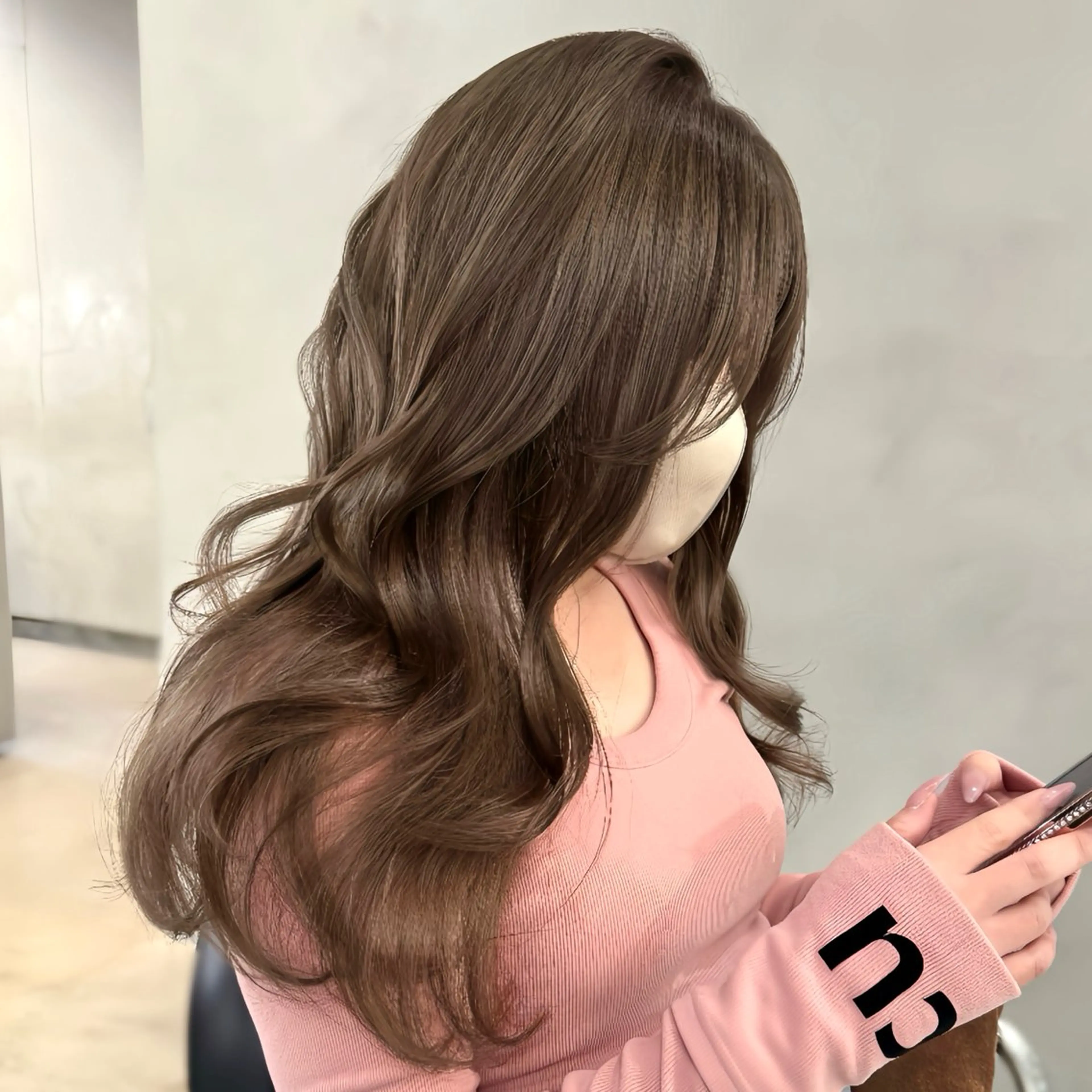 ロング ケアカラー レイヤーカット カット ヘアカラー モテ韓国ヘア/ レイヤー🤍RIKAのヘアスタイル