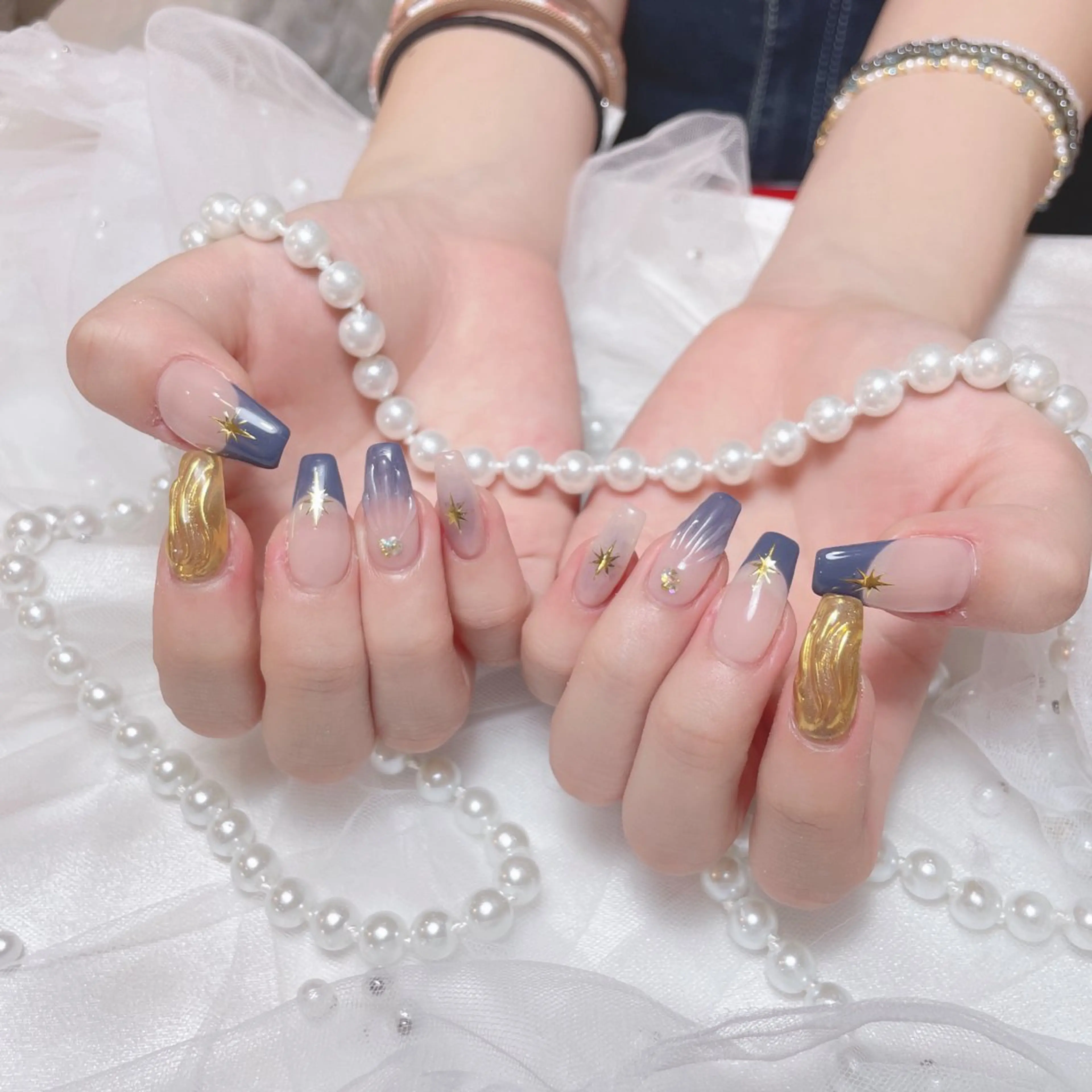 ネイル フットネイル フレンチネイル ジェルネイル ガーリー グラデーション ハンドネイル D.d Nail Moeのネイルデザイン