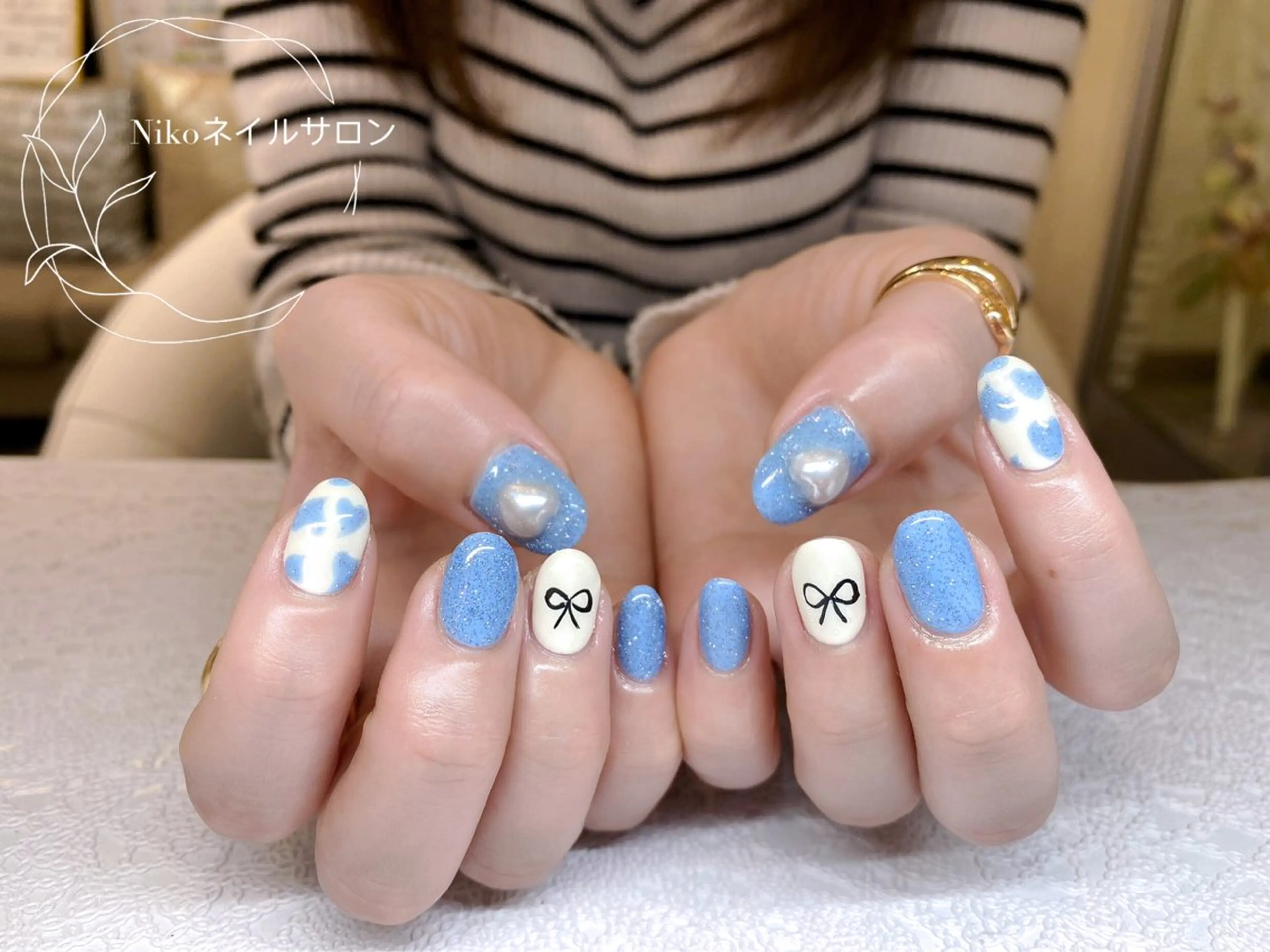 ネイル 長さ出し フットネイル フレンチネイル ジェルネイル 韓国ネイル Niko nailサロンのネイルデザイン