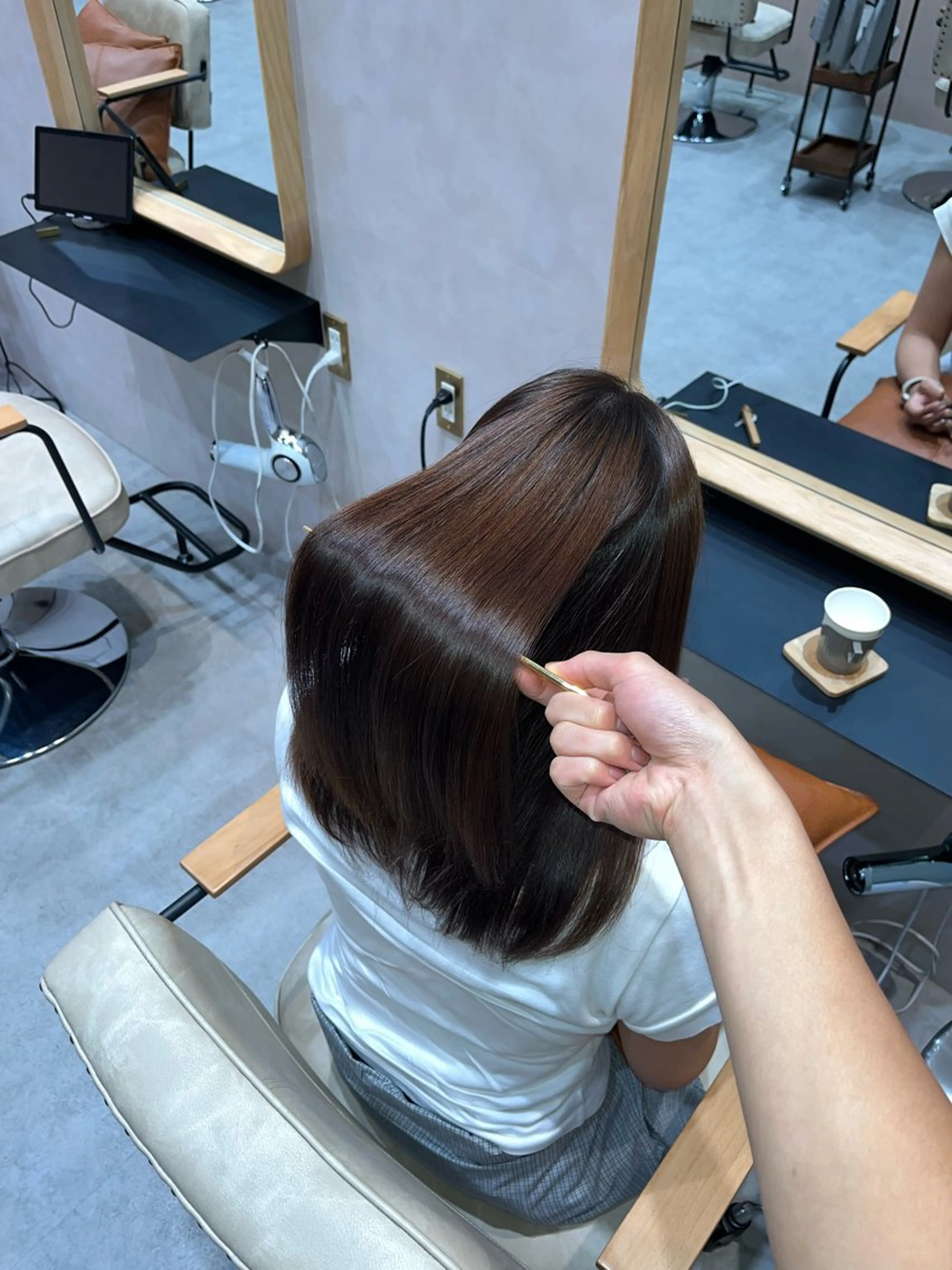 ロング 縮毛矯正 トリートメント 髪質改善/艶髪特化 /透明感✨️こうめいのヘアスタイル