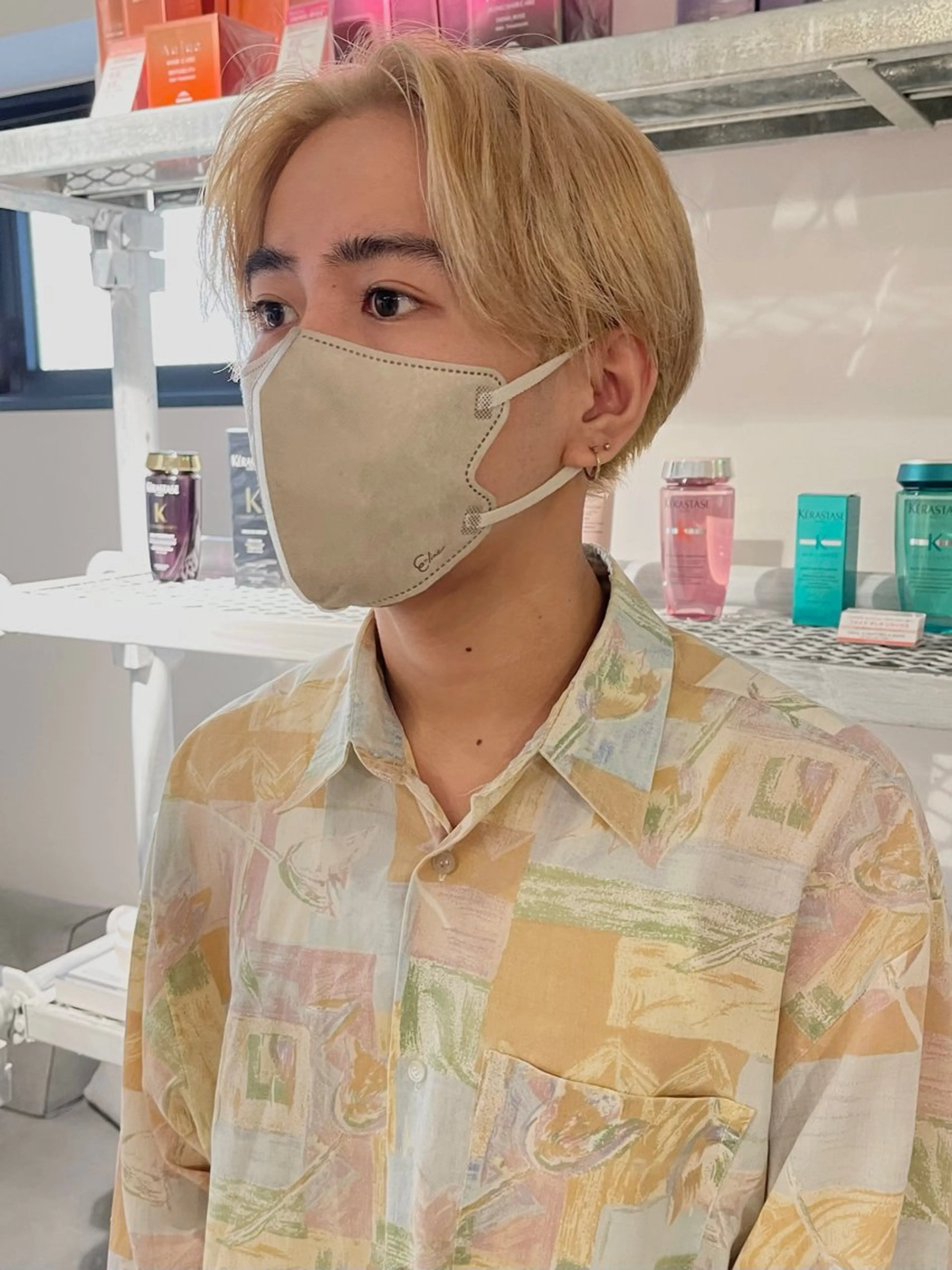 カラー メンズ メンズブリーチ メンズハイトーン メンズパーマ ブリーチ デザインカラー ムラ修正/ ハイトーン💖Riaのヘアスタイル