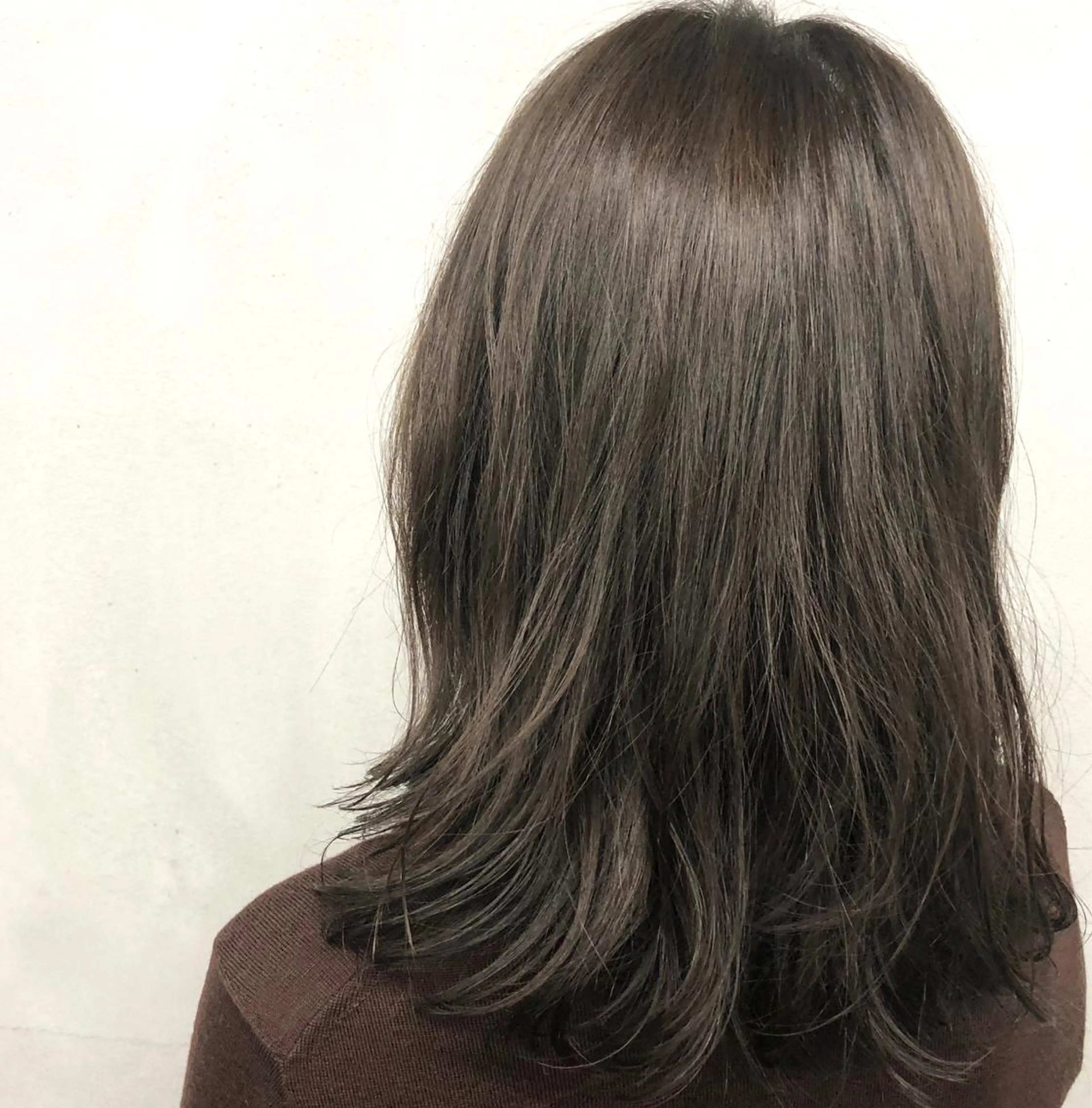 ミディアム カラー 伸ばしかけ カット ヘアカラー ボブ/ショート/ 白髪染め/メンズ葛西のヘアスタイル