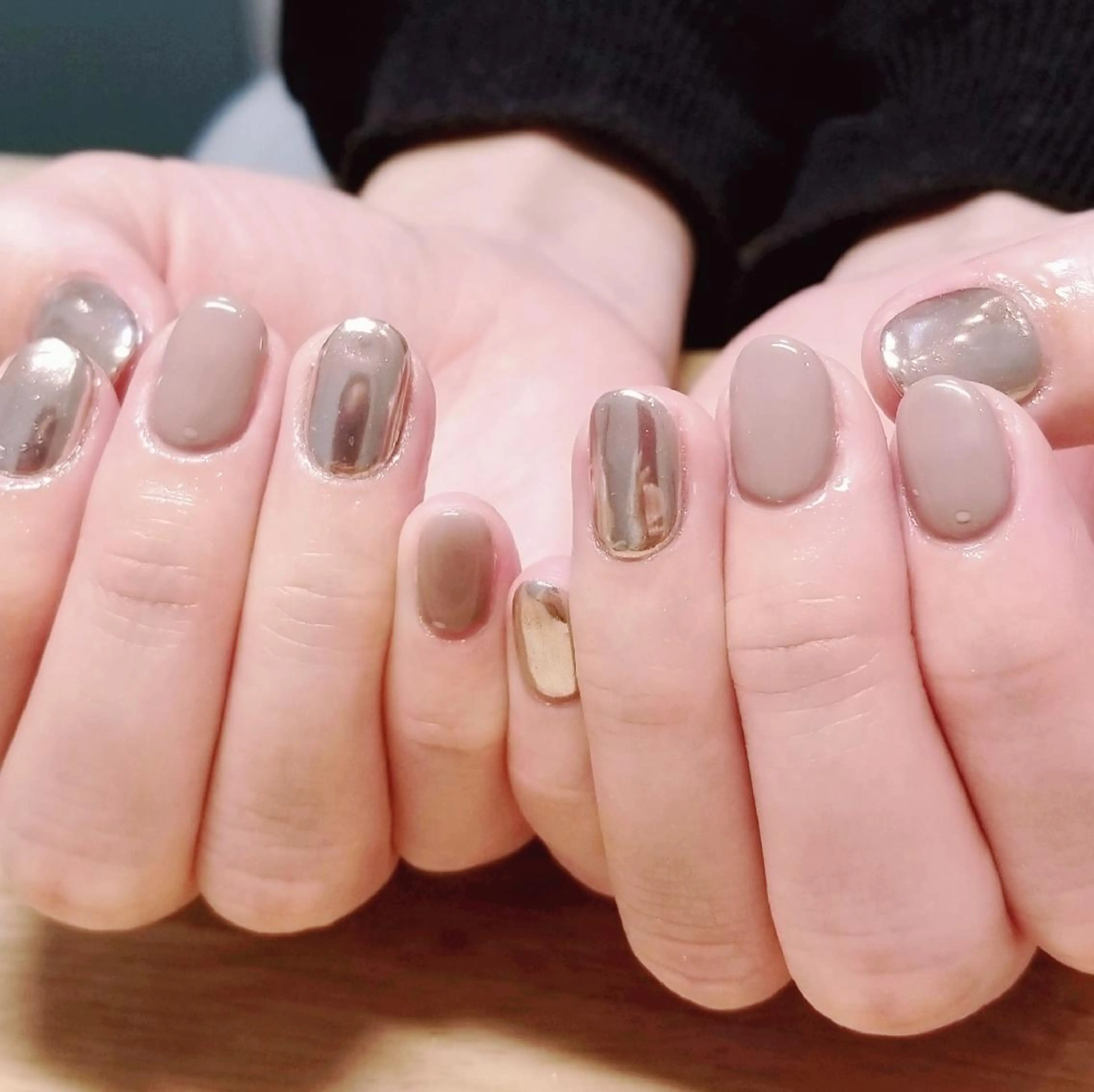 ネイル ミラーネイル ハンドネイル L'instant  Nail Artzのネイルデザイン