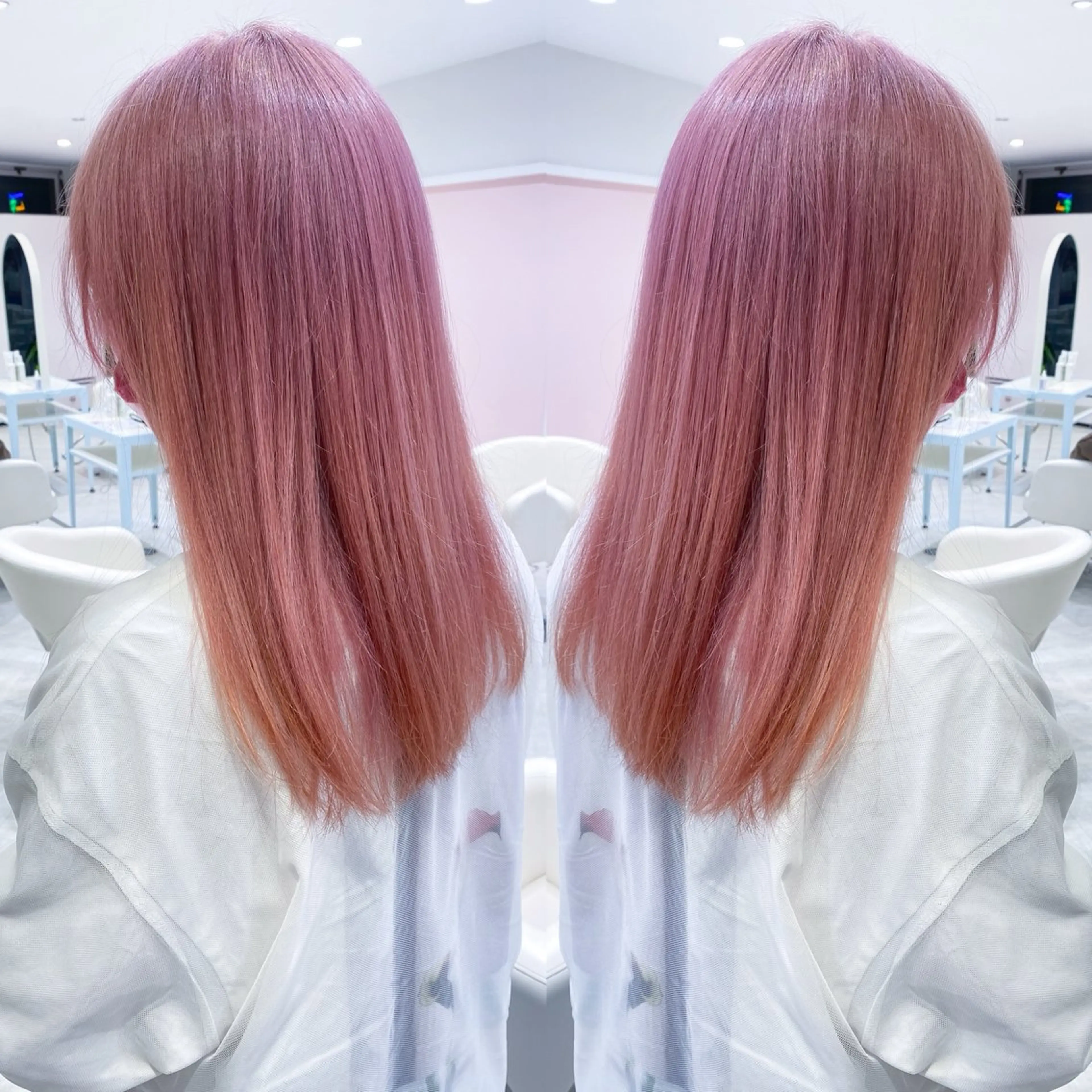 カラー ピンクカラー SOU/エクステ /ダブルカラーのヘアスタイル