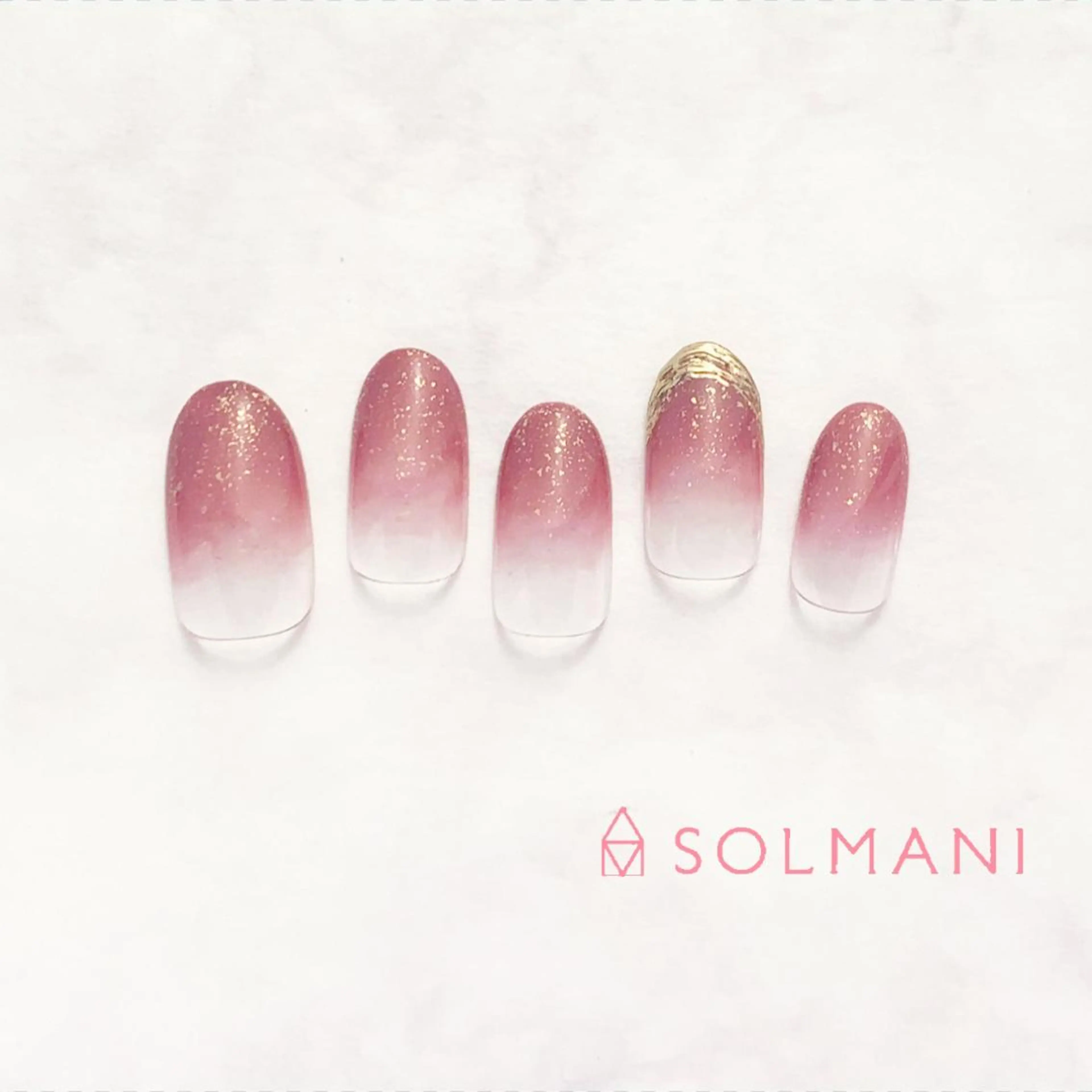 ネイル フレンチネイル グラデーション ミラーネイル SOLMANI 予約担当のネイルデザイン