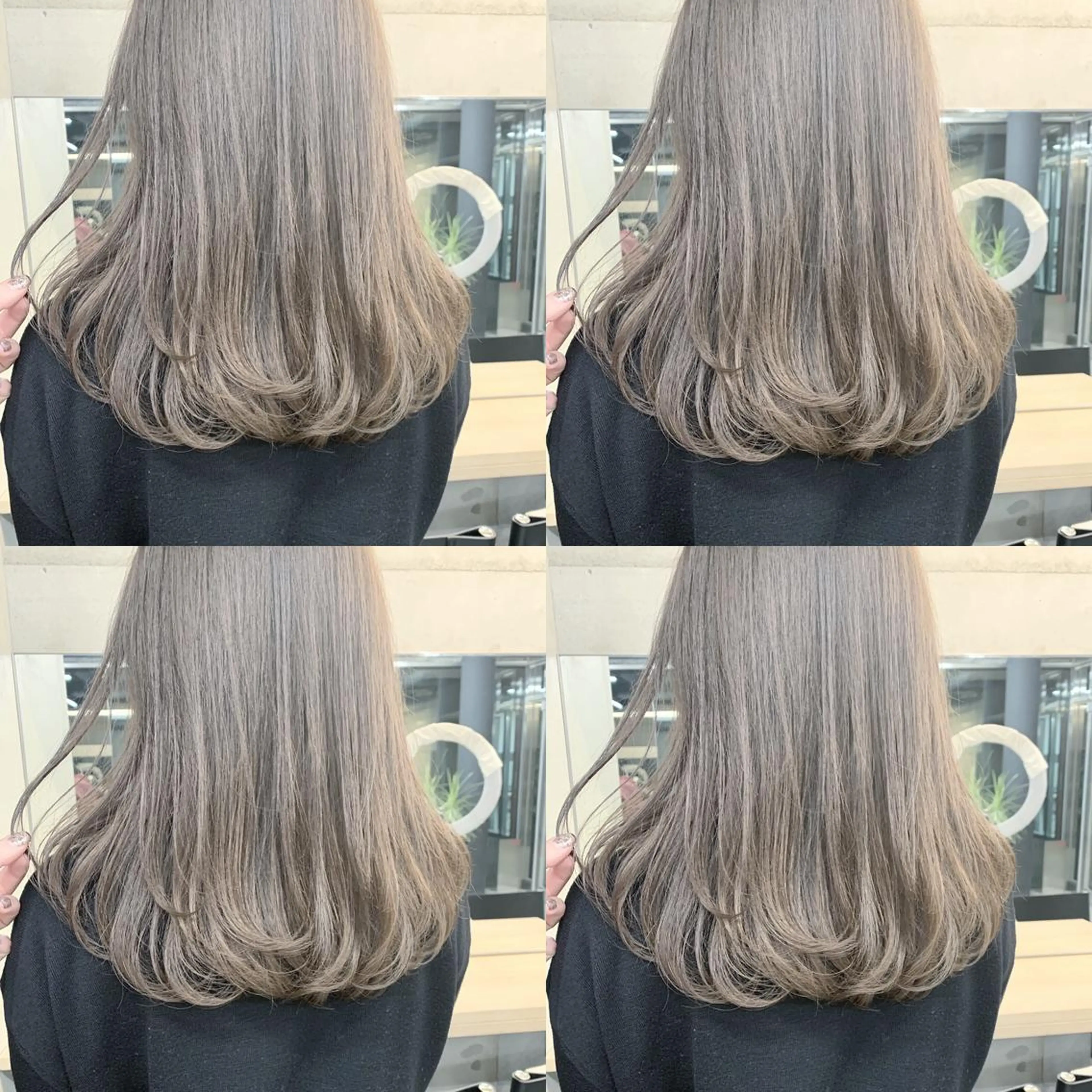 セミロング 透明感/オリーブ/ グレージュ/YUKAのヘアスタイル