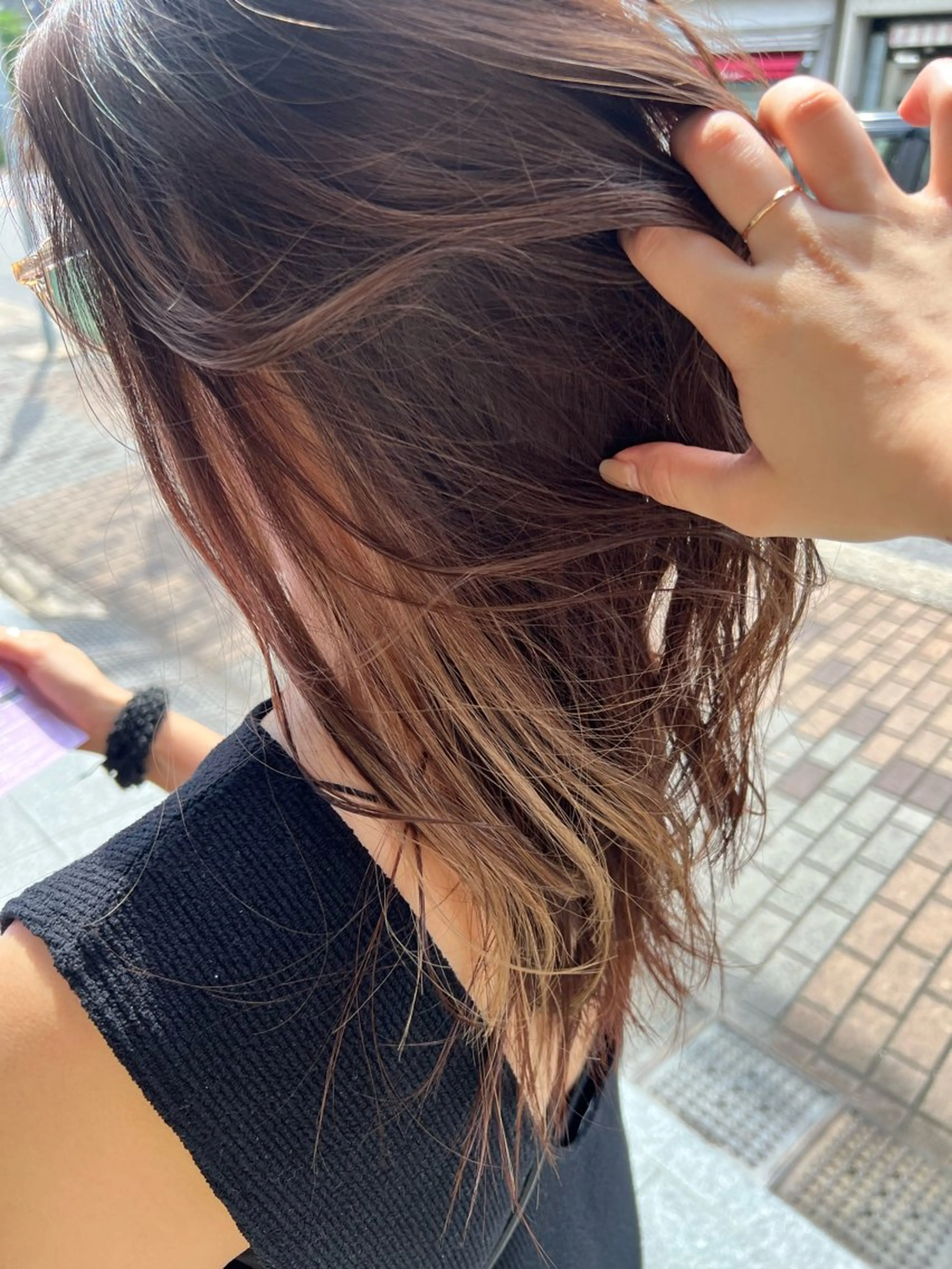 ロング カラー 清水 萌未のヘアスタイル