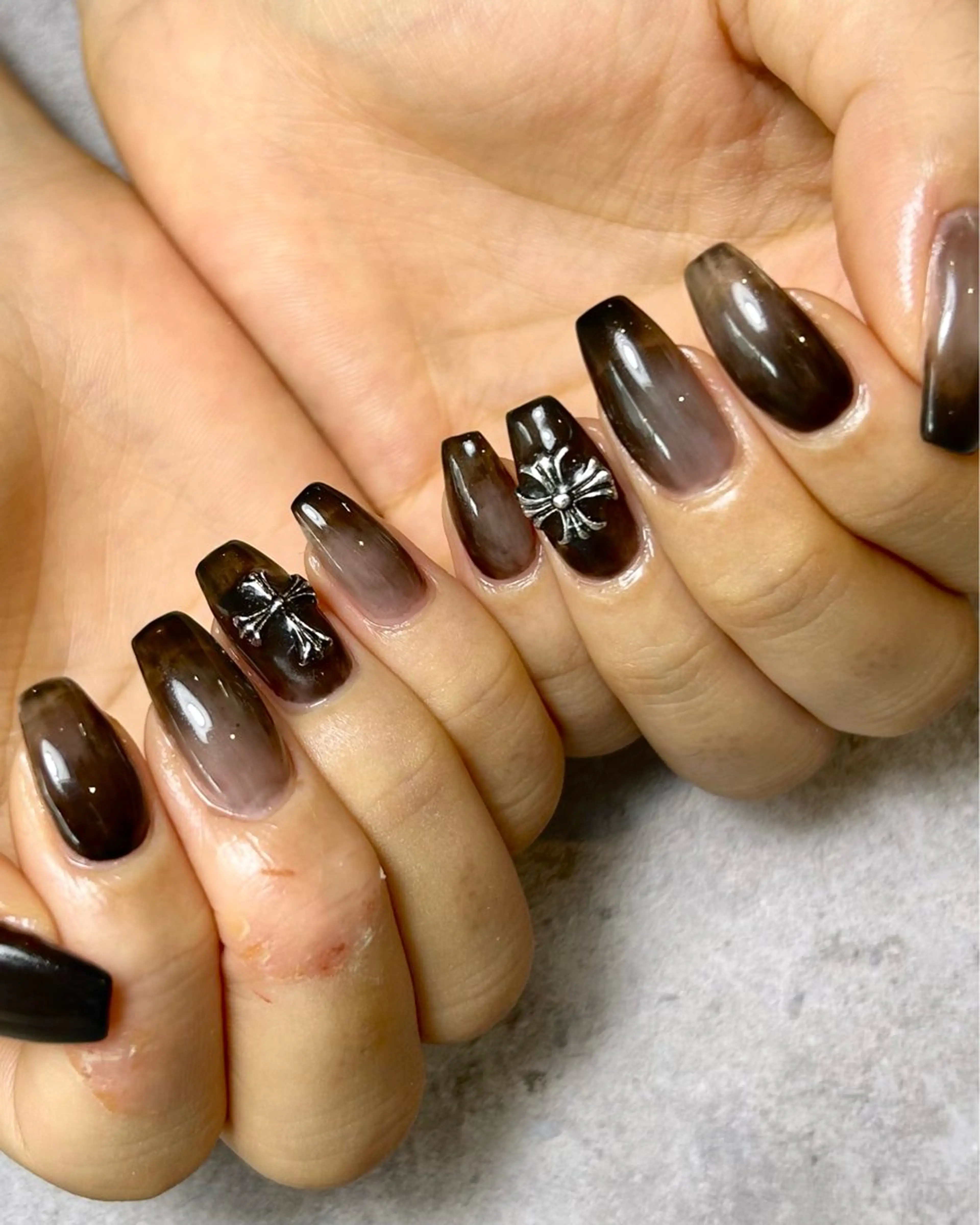 ネイル 持ち込み ニュアンスネイル ハンドネイル Reflection marikoのネイルデザイン