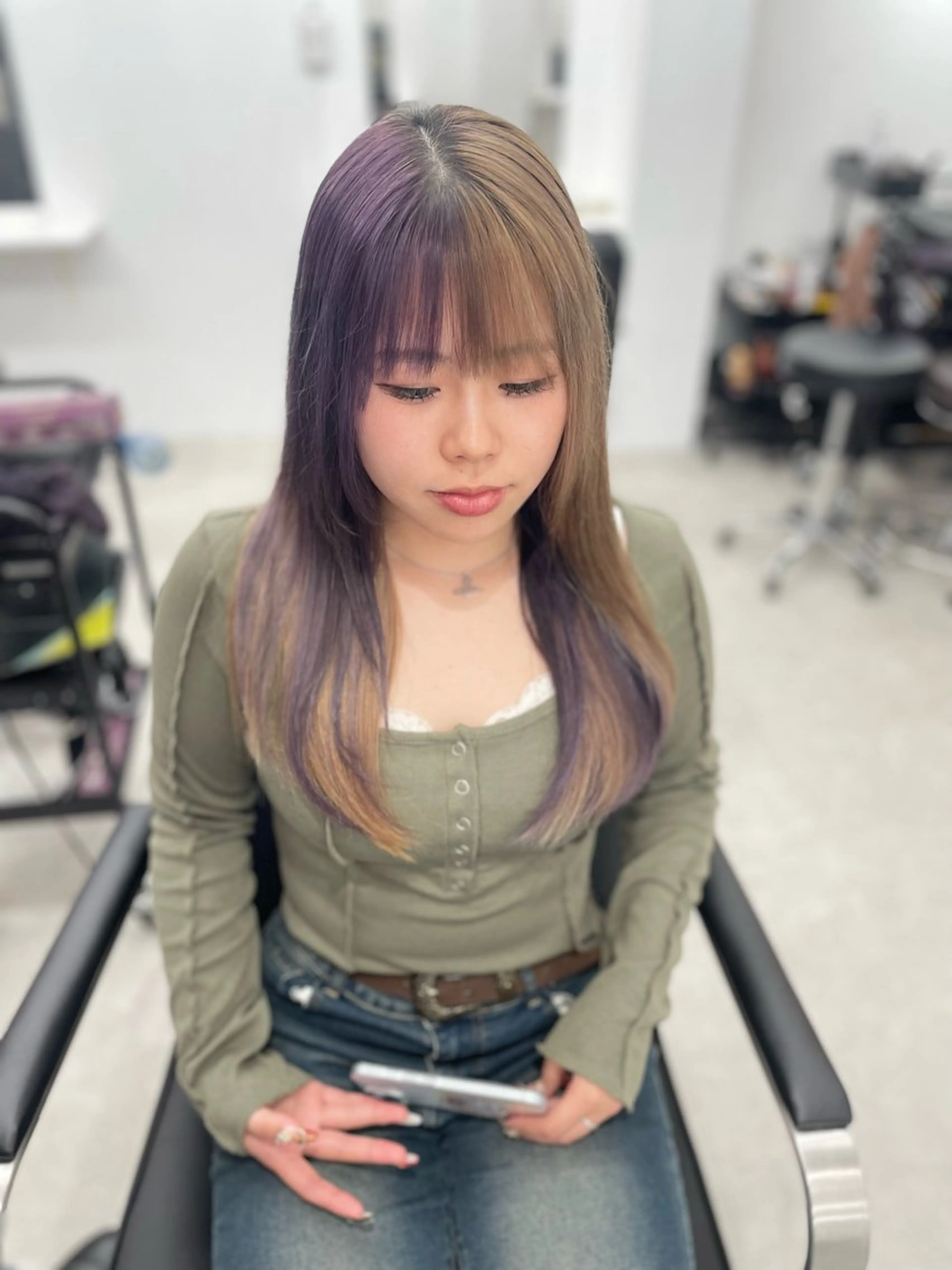 ロング カラー ヘアカラー トリートメント GaKu/ハイトーン /ブリーチ/ブロンドのヘアスタイル