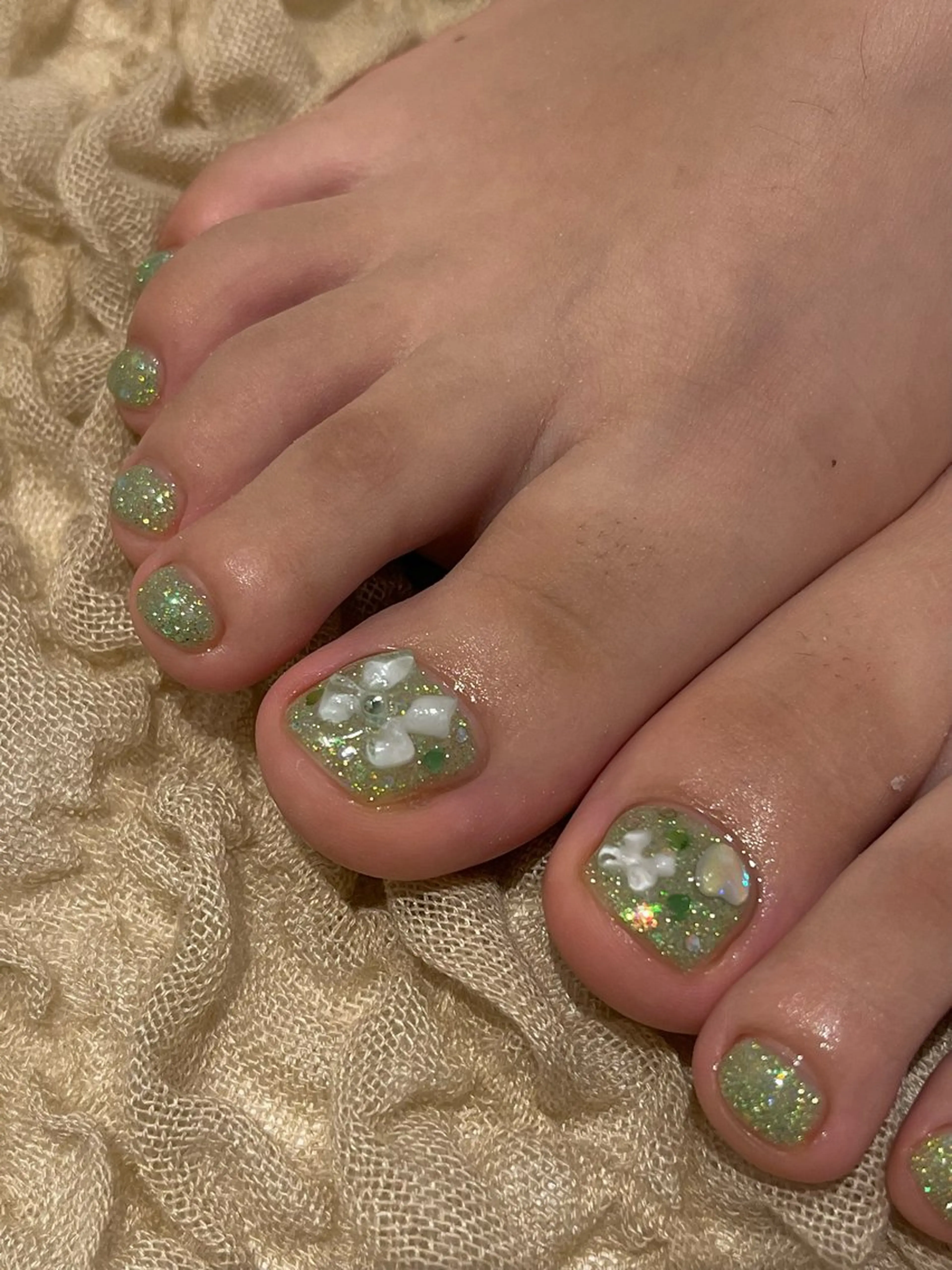 パラジェル使用♡オフありフット持ち込みデザインの写真