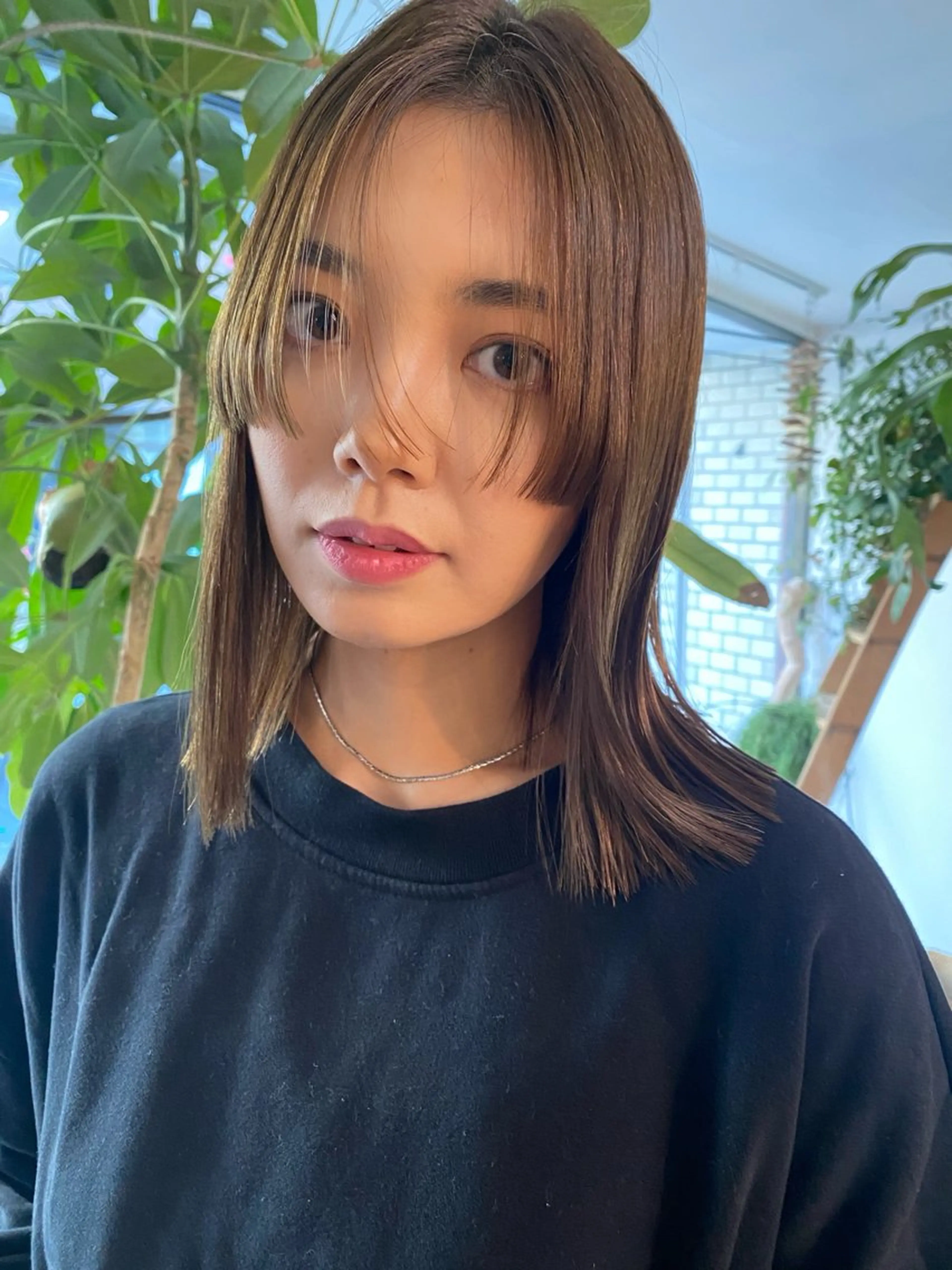 ミディアム カラー カット ヘアカラー トリートメント . nanamiのヘアスタイル