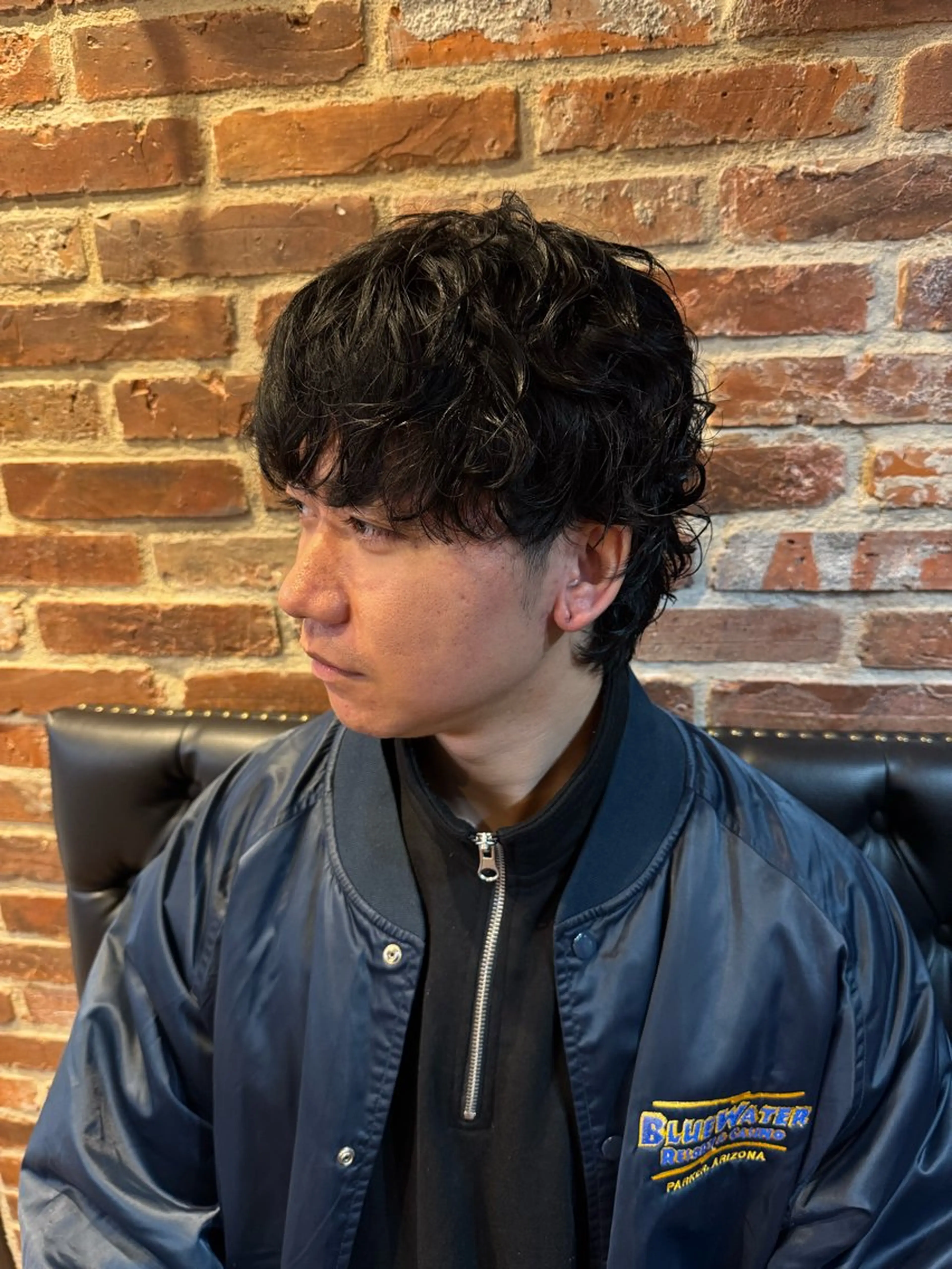 ミディアム パーマ メンズ million bucks御徒町店所属・メンズヘアカット無料 中村　心のヘアスタイル