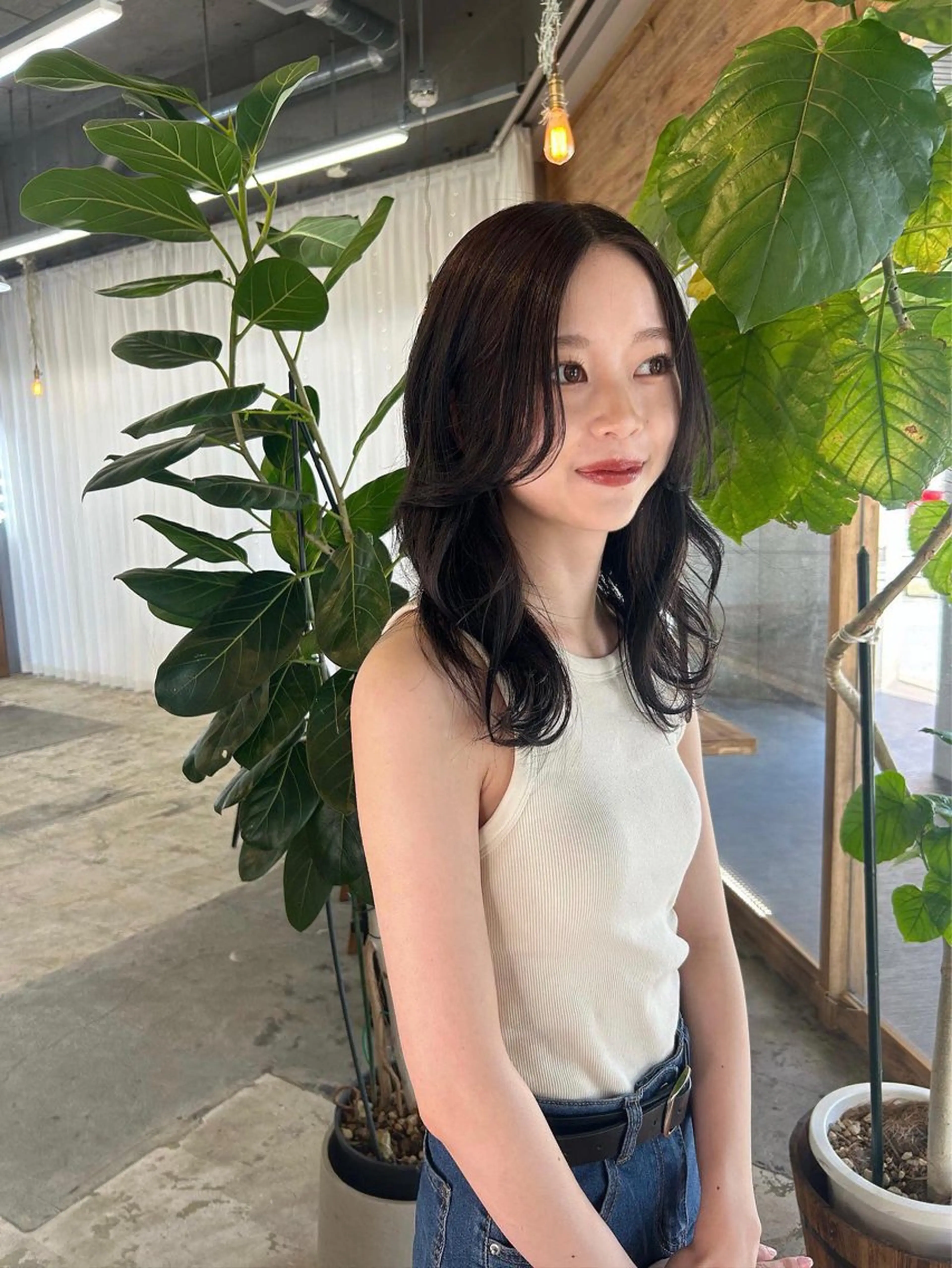 ロング カラー 顔まわりレイヤー 顔周りカット レイヤーカット 小顔カット VISUALIST所属・小倉/レイヤー/ 顔周りカット/naoのヘアスタイル