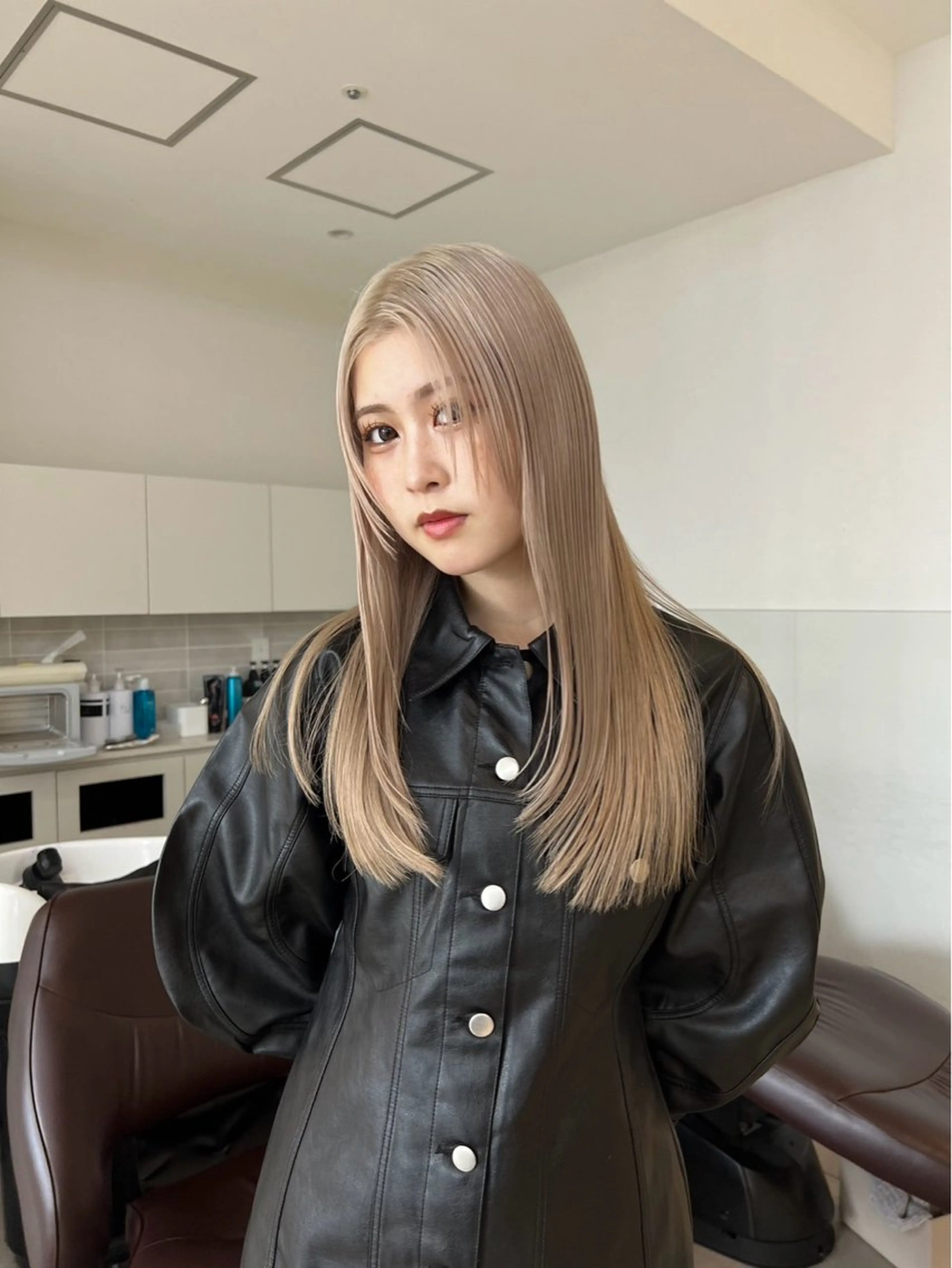 ロング カラー 🇰🇷韓国風くびれ ヘア🇰🇷中村優大のヘアスタイル