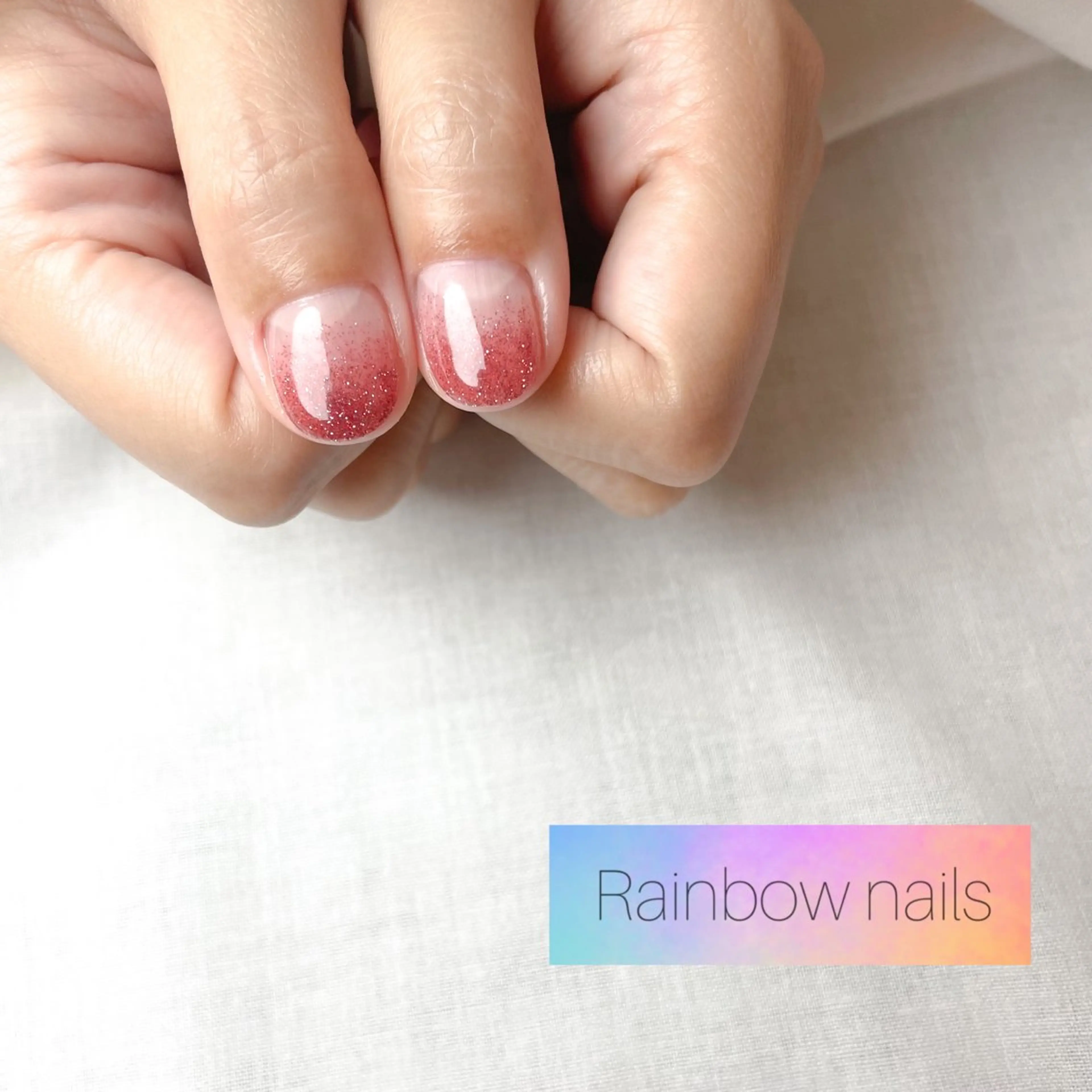 ネイル Rainbow nailsくろちゃんのネイルデザイン