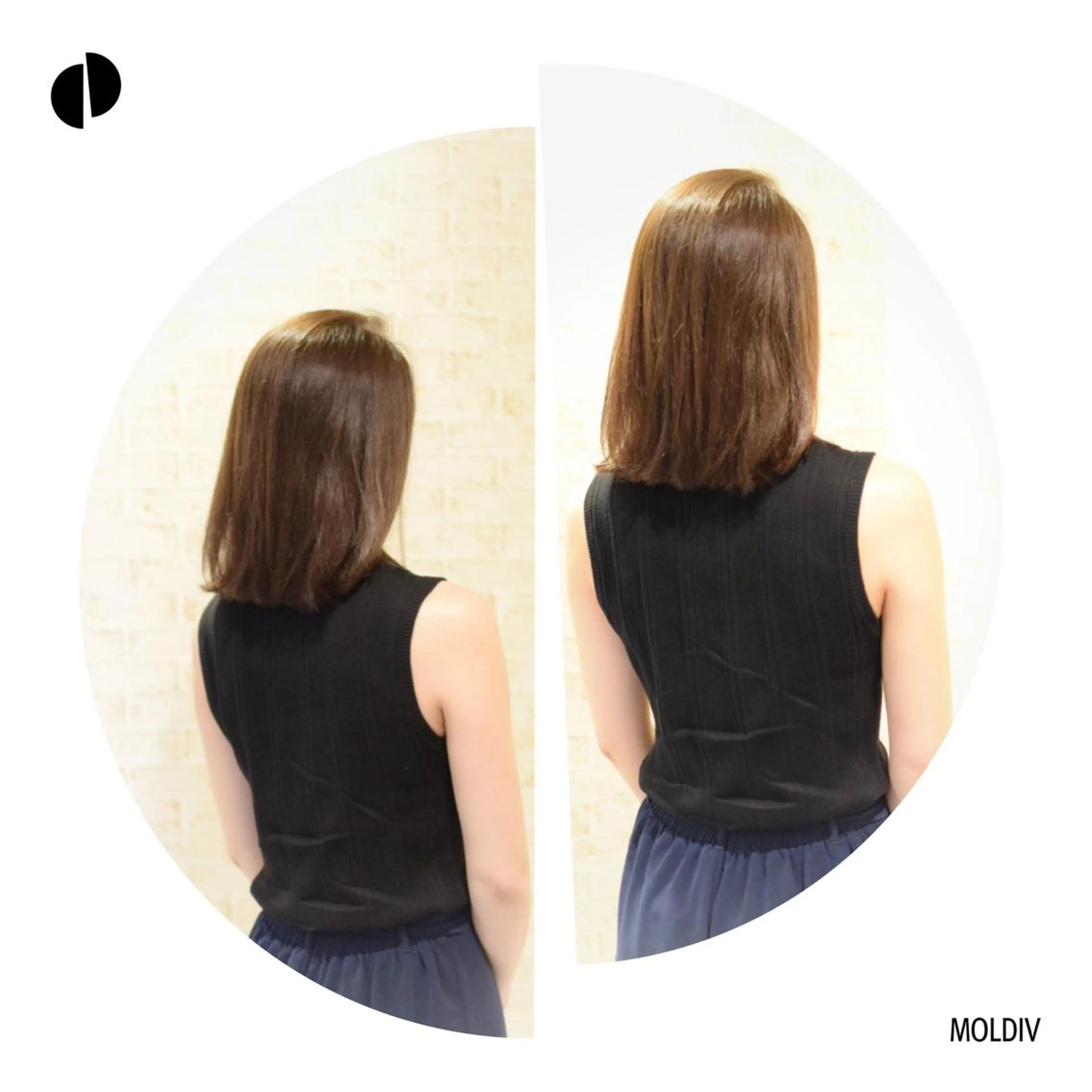 セミロング カラー ブラウンカラー ダークブラウン ✨縮毛矯正✨髪質改善 ナカシマ ユミのヘアスタイル