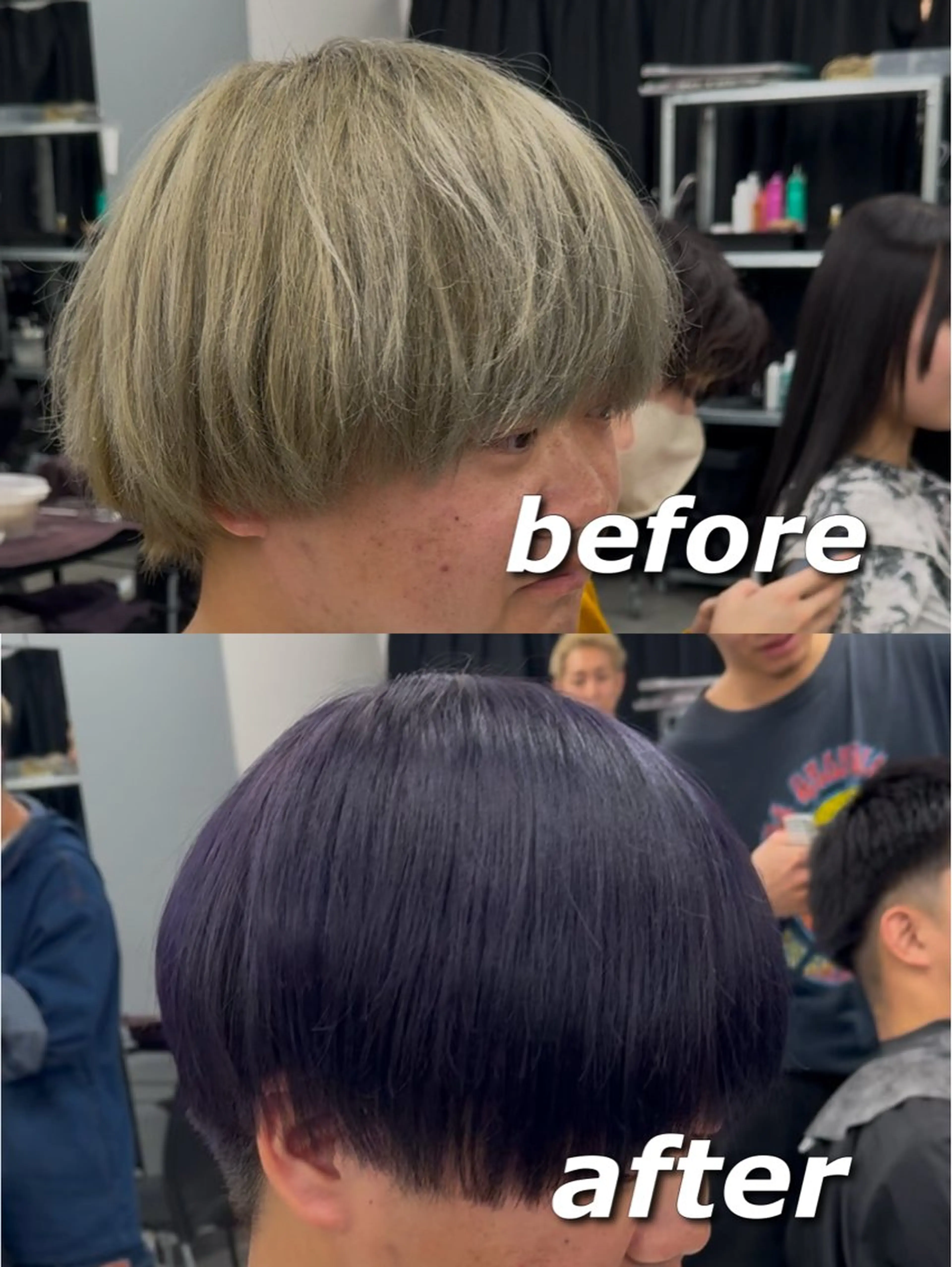 カラー ヘアアレンジ メンズ カット ヘアカラー ヘアセット Ryo横浜韓国ヘア/ 曲がる縮毛矯正特化のヘアスタイル