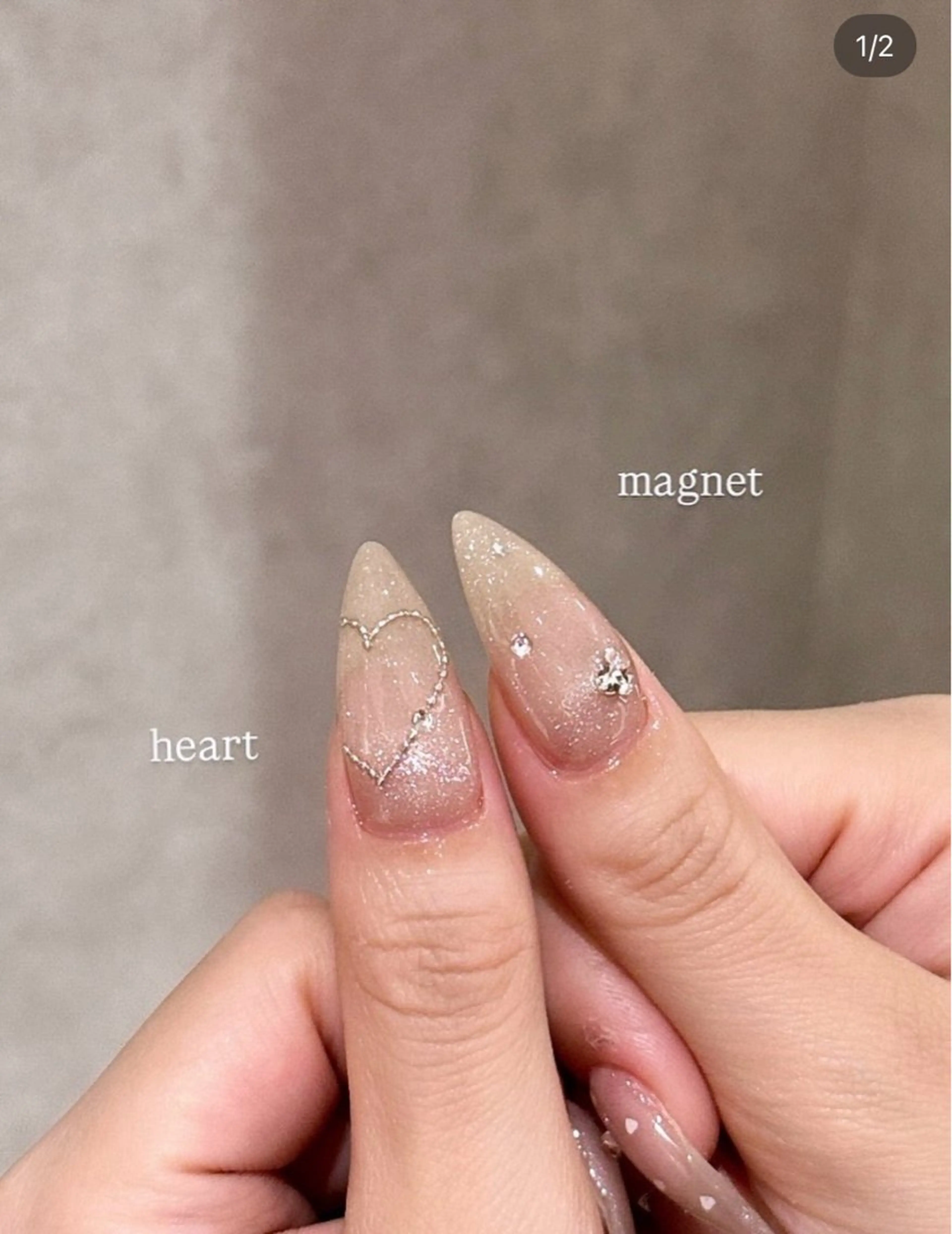 ネイル 韓国ネイル 持ち込み ニュアンスネイル ネイルチップ ハンドネイル ANA.CHUO 本川越店舗のネイルデザイン