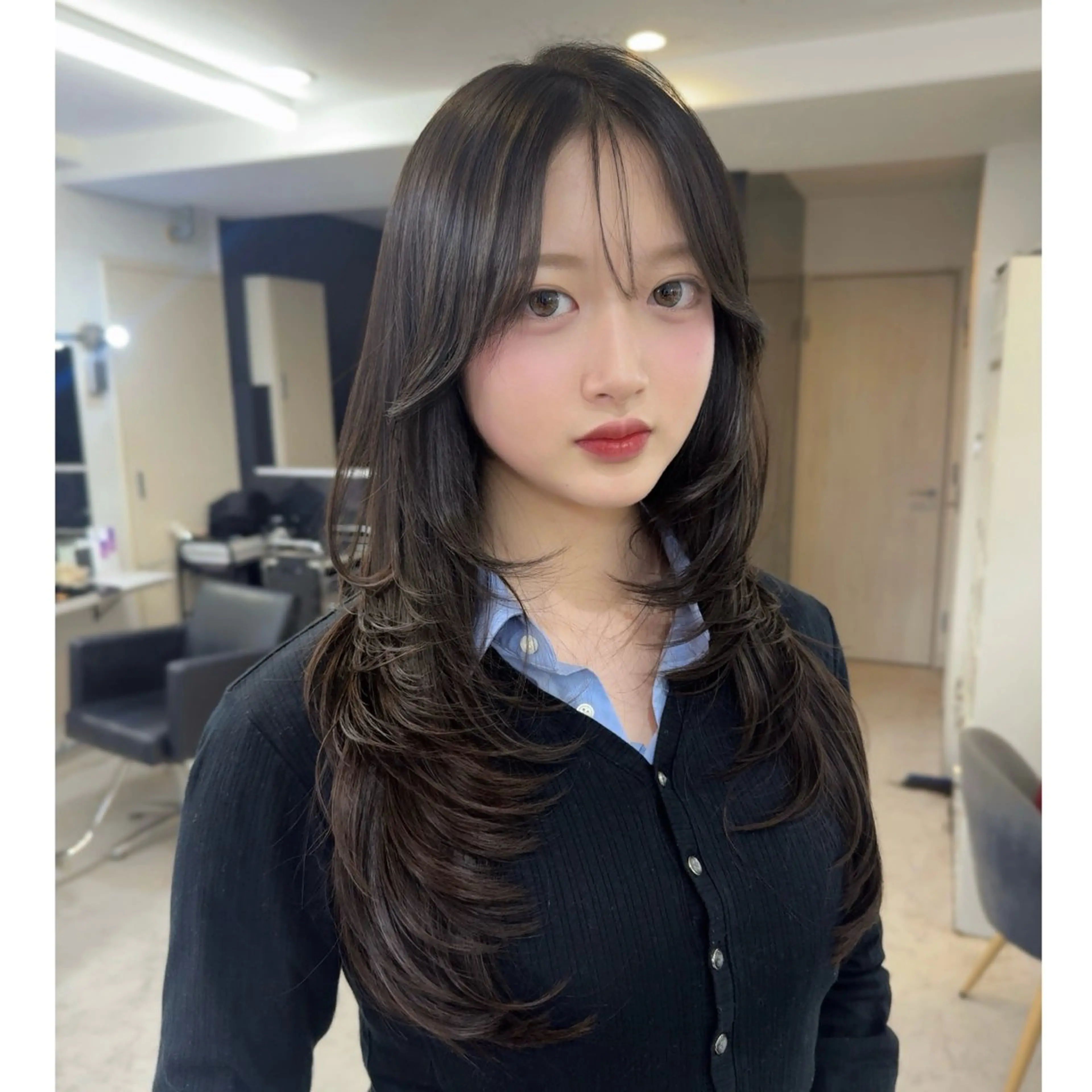 ロング カラー カット ヘアカラー トリートメント 🦋韓国ヘア 坂本 菜摘🦋のヘアスタイル