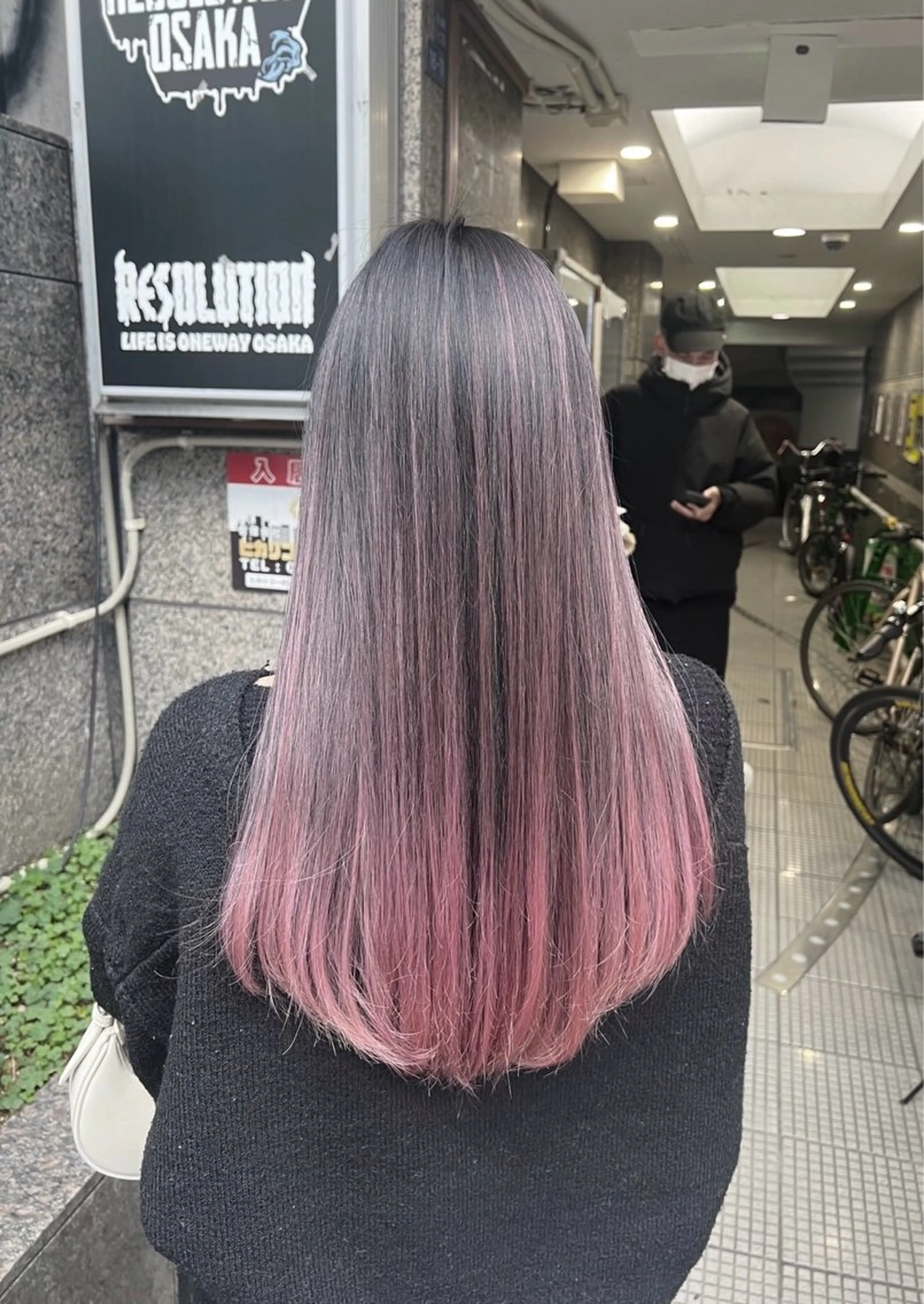 ロング カラー バレイヤージュ ベージュカラー ピンクカラー ピンクベージュ レイヤーカット ヘアカラー トリートメント ROBIN所属・指名数No.1 /NAOYAのヘアスタイル