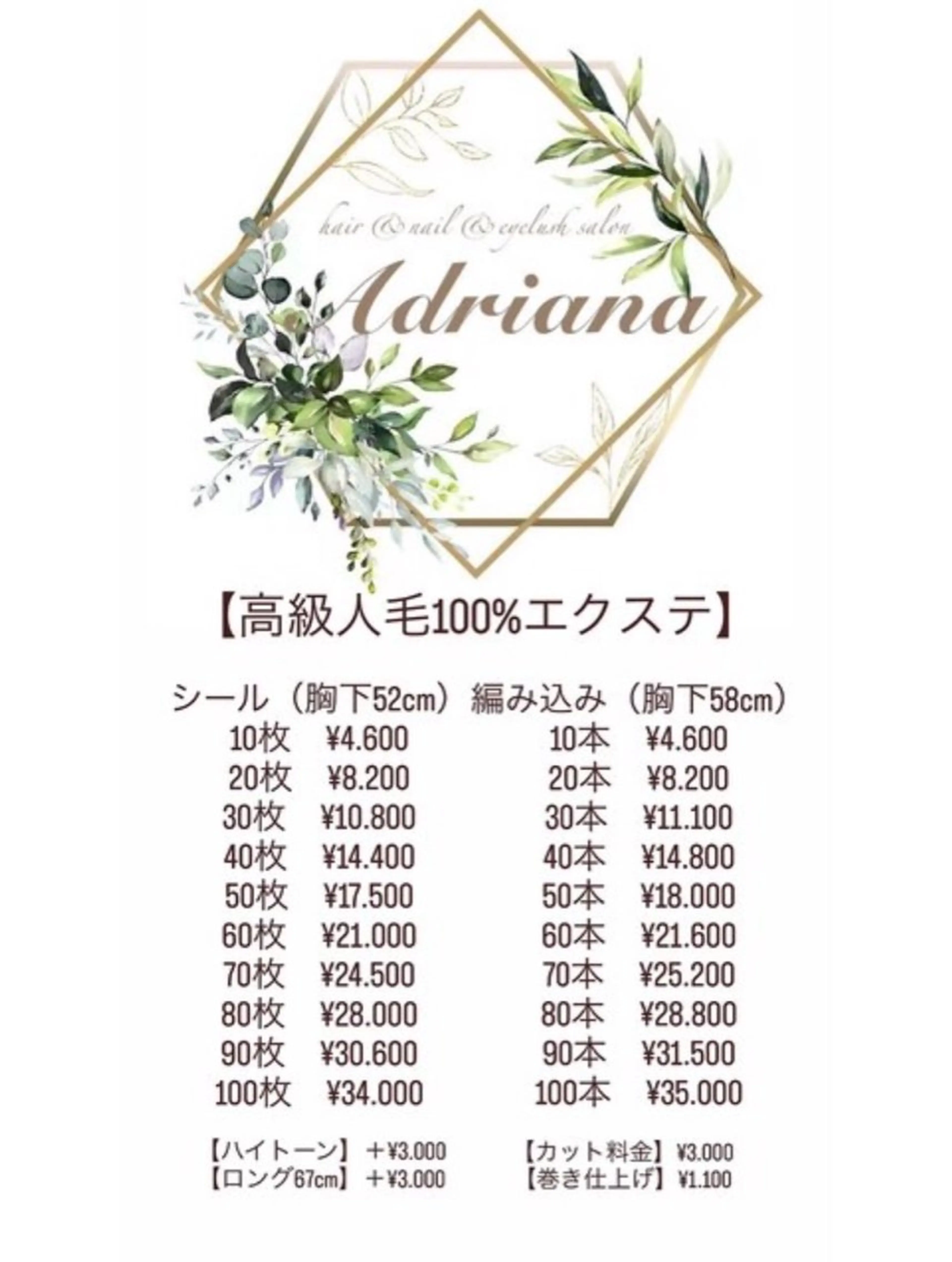 ADRIANA 【アドリアーナ】Nのネイルデザイン