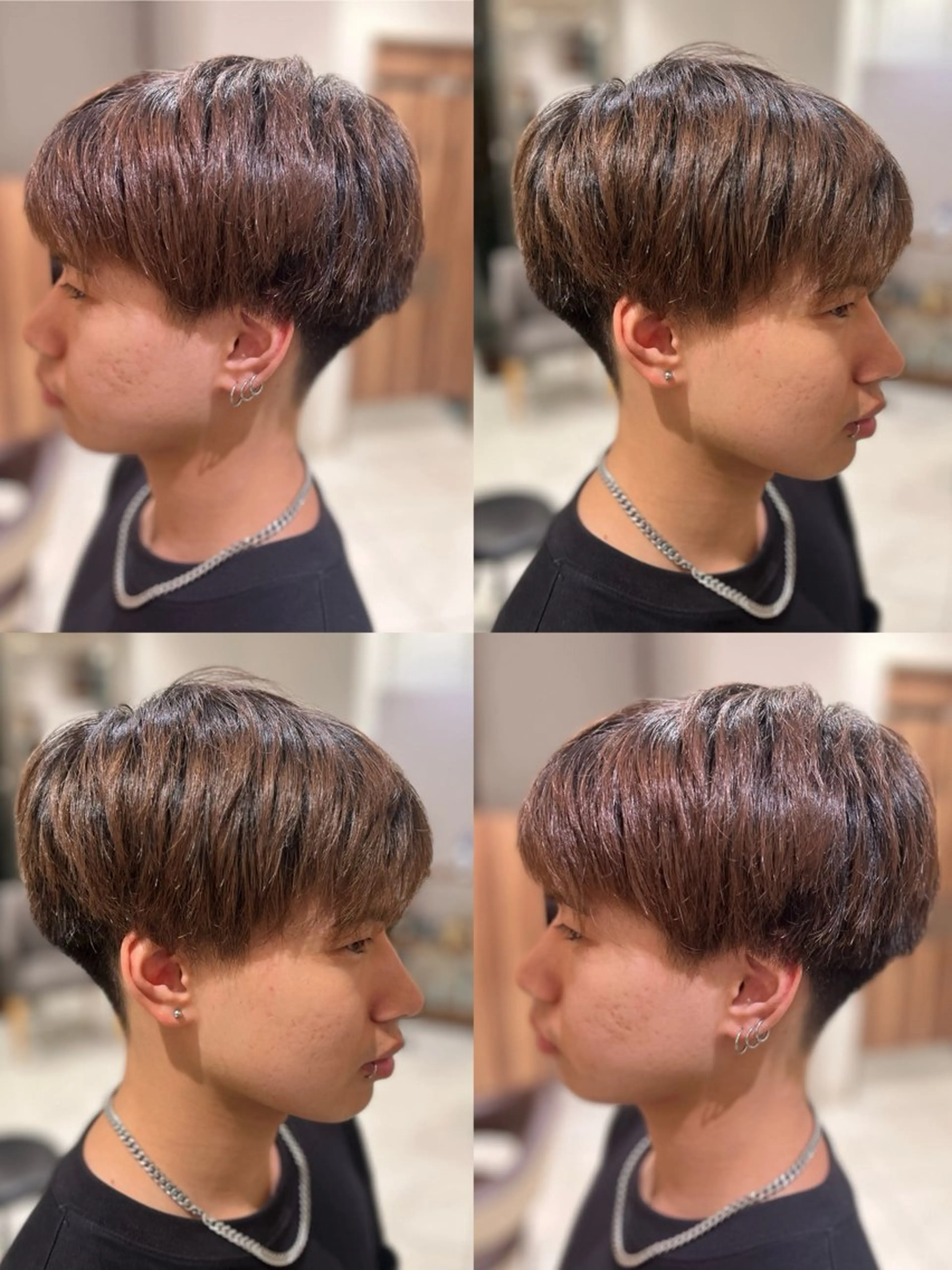 メンズ ✨艶カラーと縮毛矯正 🦖しんのすけ🦖のヘアスタイル