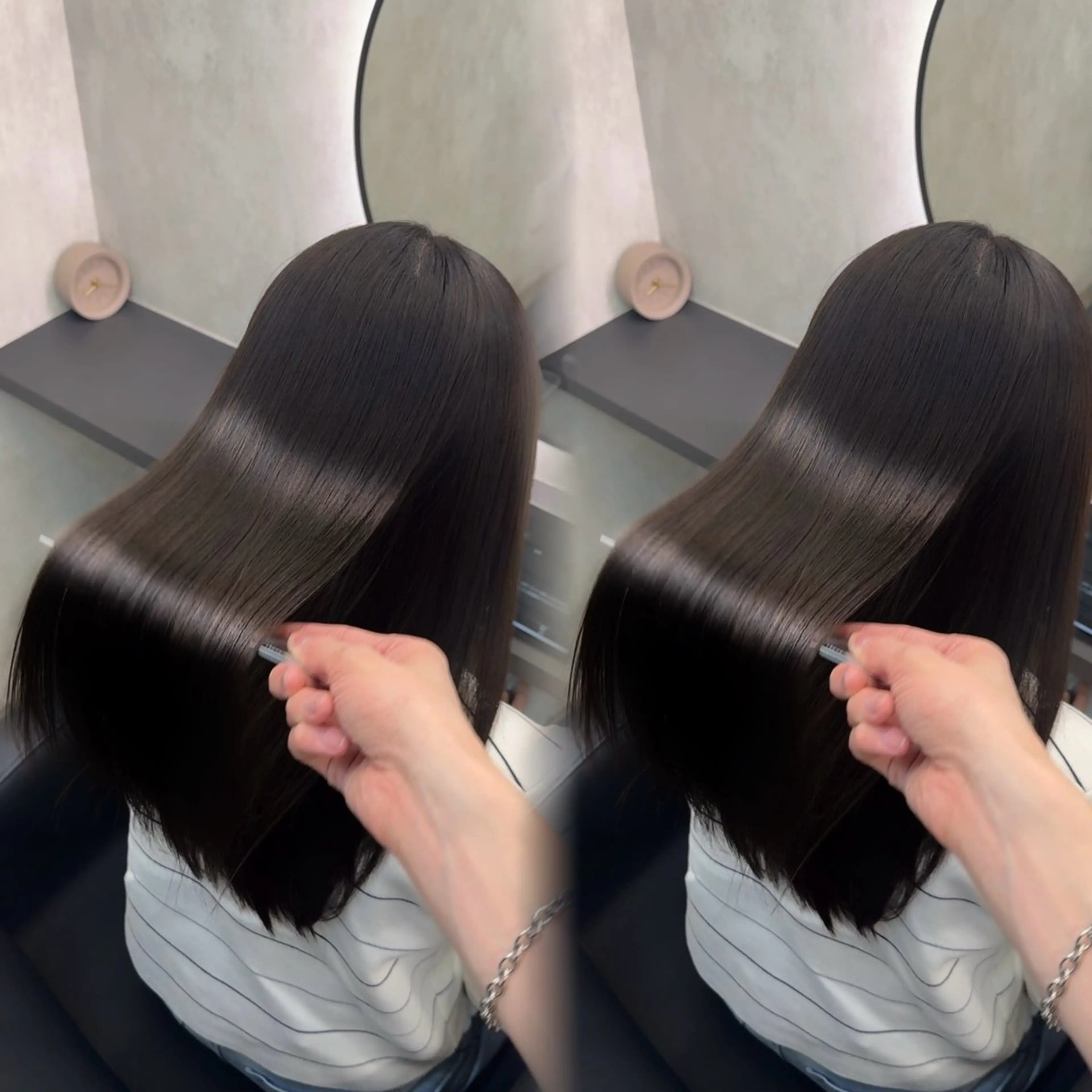 ロング ヘアアレンジ カット 縮毛矯正 トリートメント 新宿 /髪質改善/ 縮毛矯正/ヒュウガのヘアスタイル