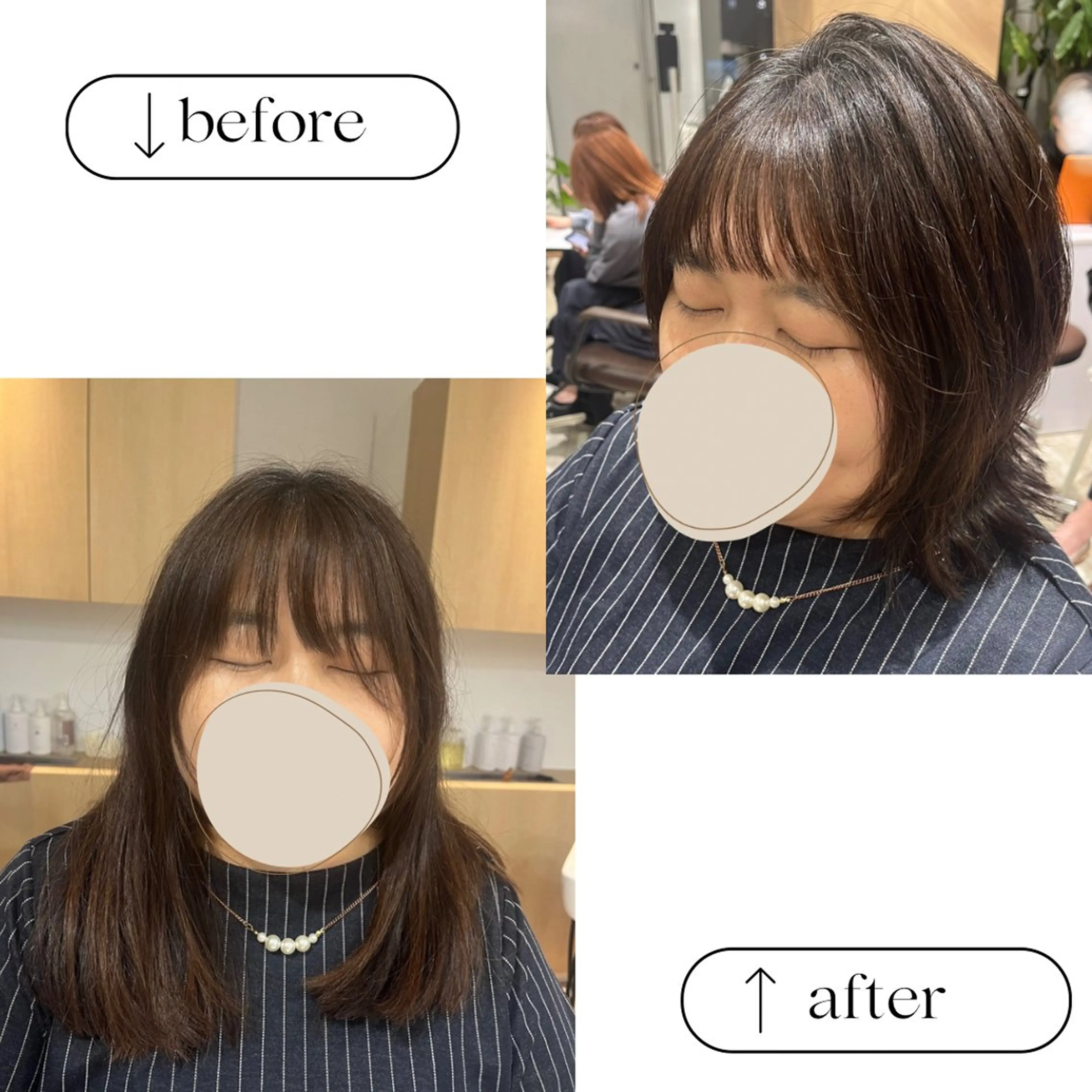 ミディアム Le clic ALPHA所属・小顔似合わせカット/ レイヤー/maiのヘアスタイル