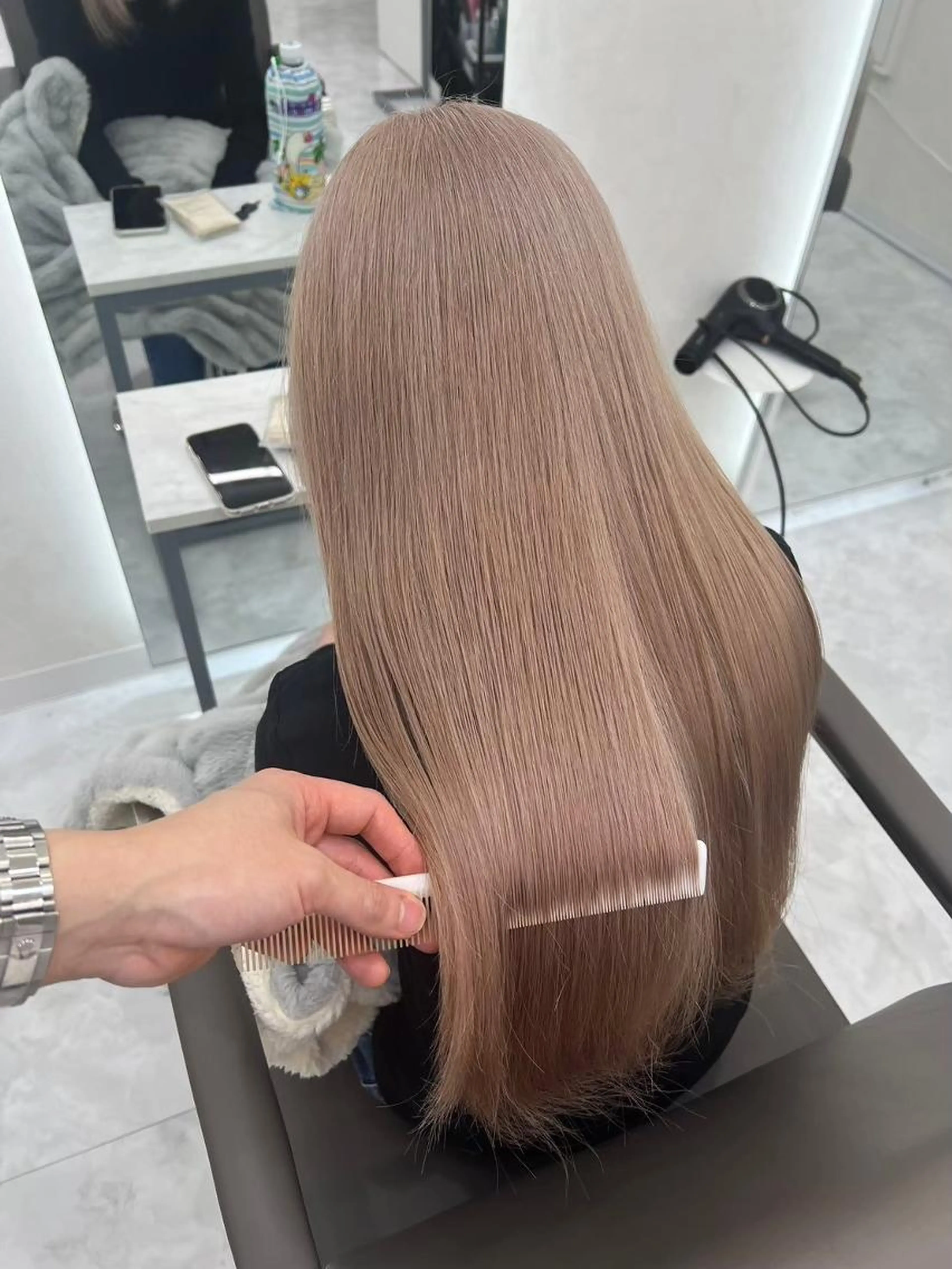 【リタッチダブルカラー】リタッチブリーチ1回+全体カラー【江坂】の写真