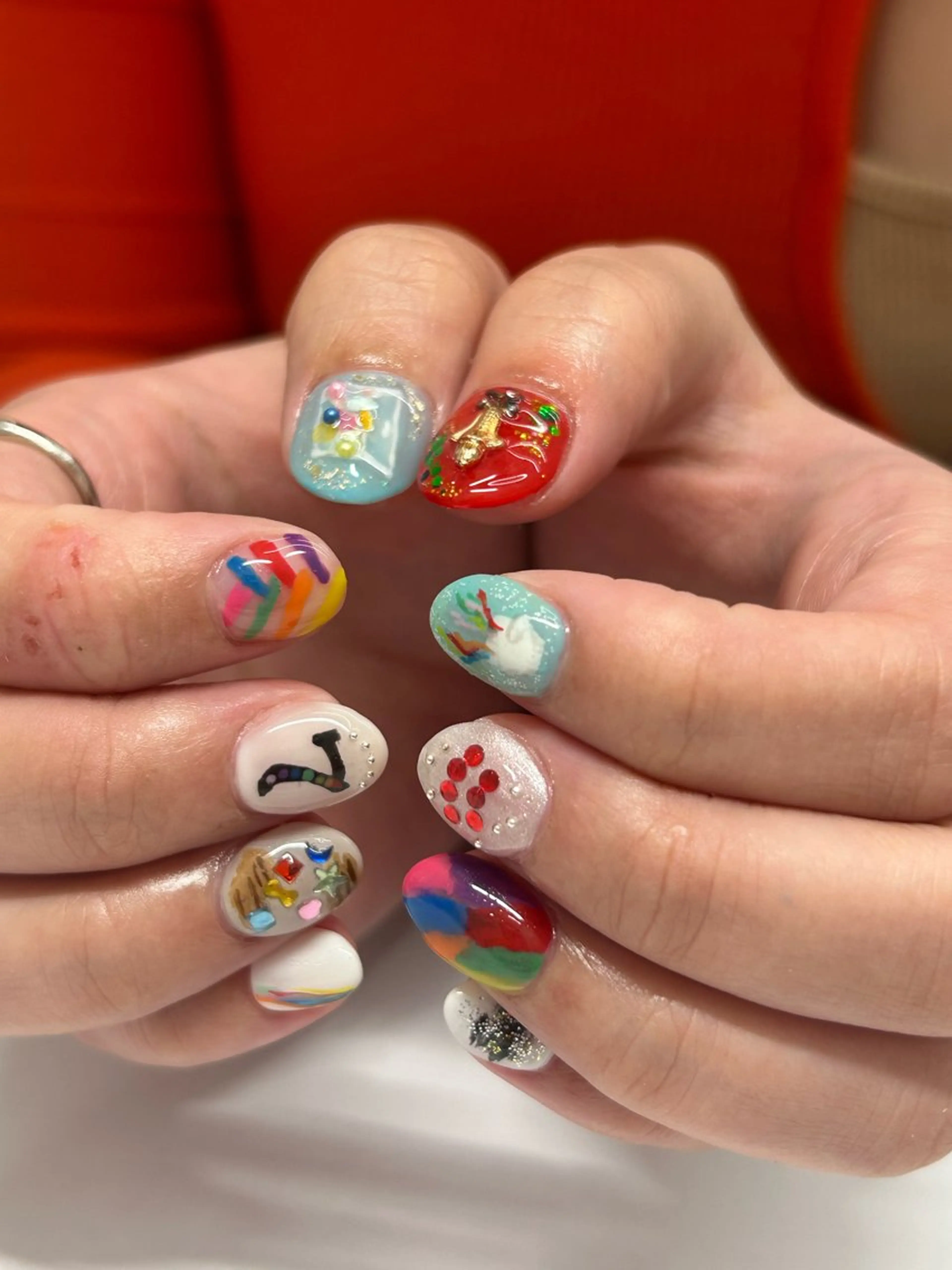 ネイル ハンドネイル プライベートネイルサロンone nail所属・one nail 【カラフル/個性派】のネイルデザイン