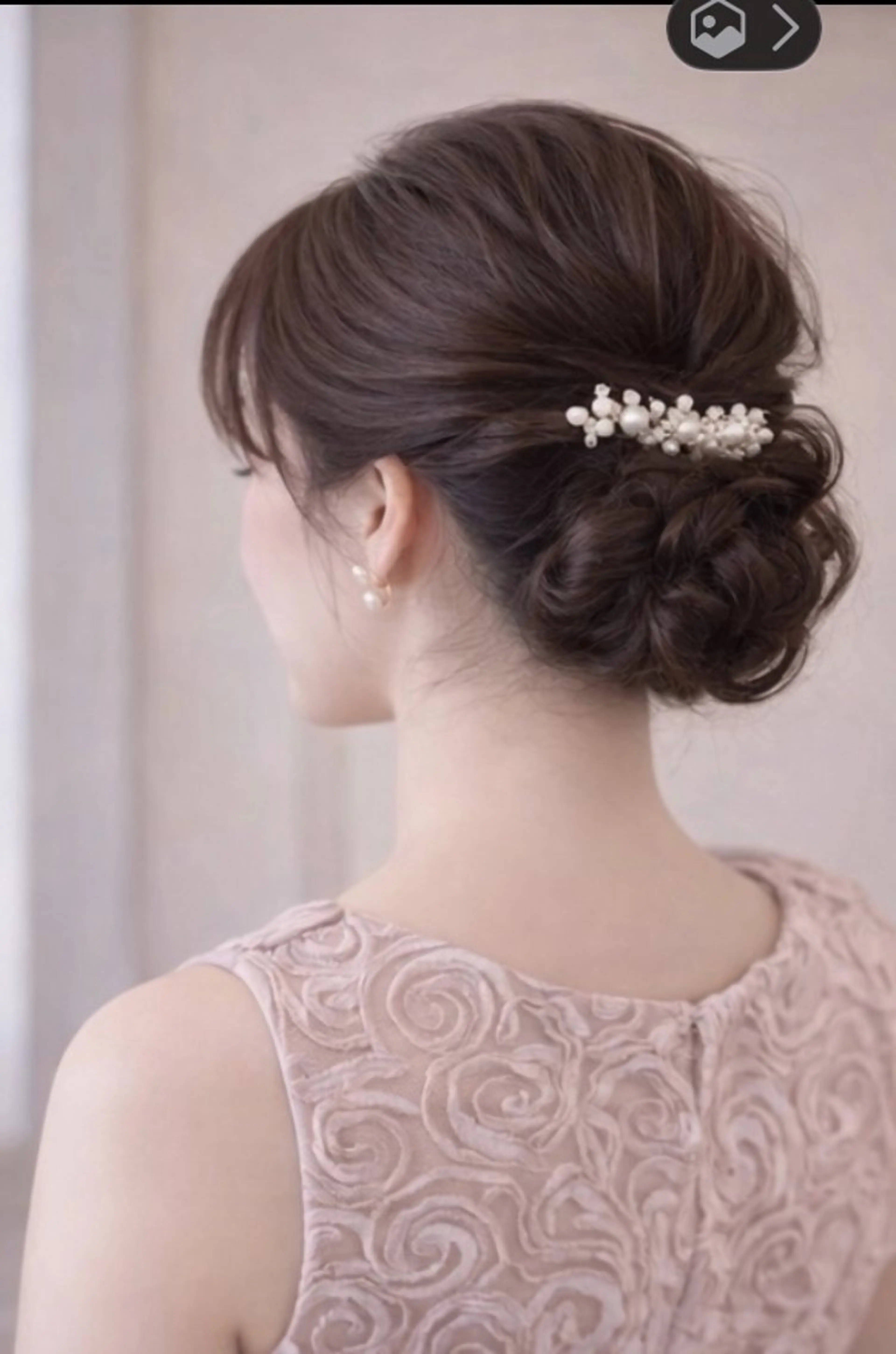 結婚式・お呼ばれヘア✨上品シニヨン｜目黒駅徒歩30秒の写真