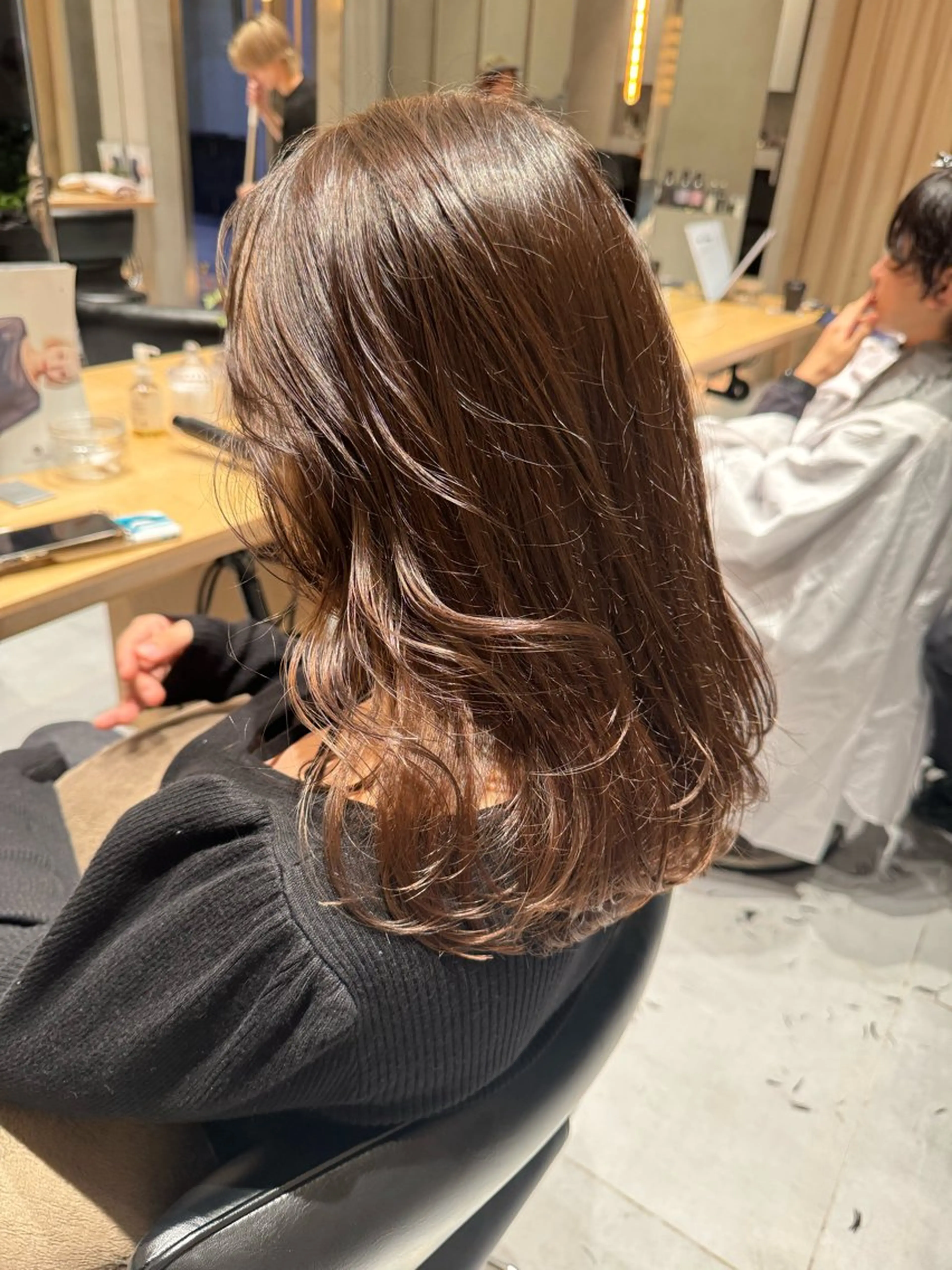 セミロング カラー カット ヘアカラー トリートメント ヘアセット 風香🪼レイヤー /透明感カラーのヘアスタイル