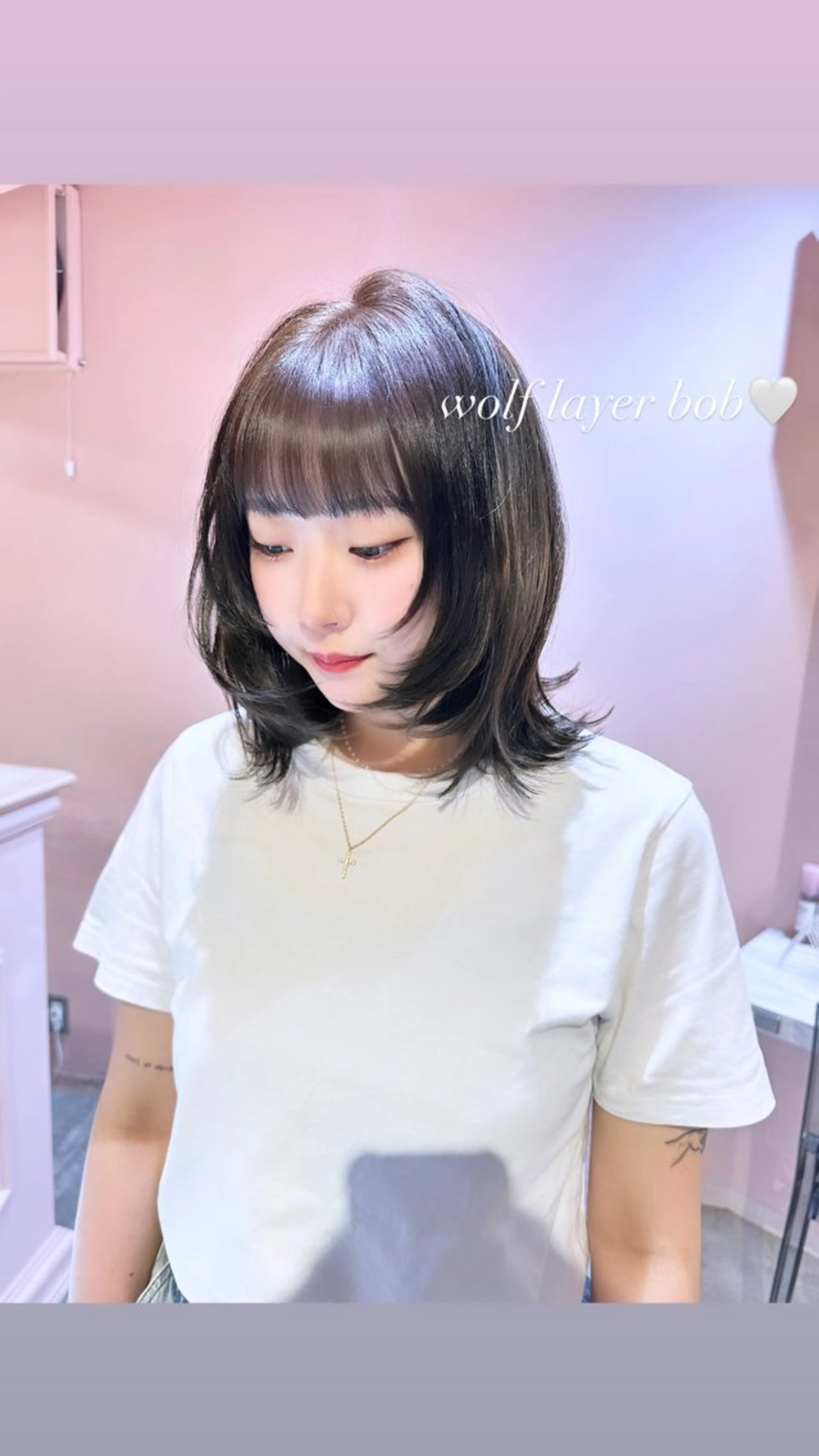 ミディアム 🩰横浜カットモ デル／ショート／ボブのヘアスタイル