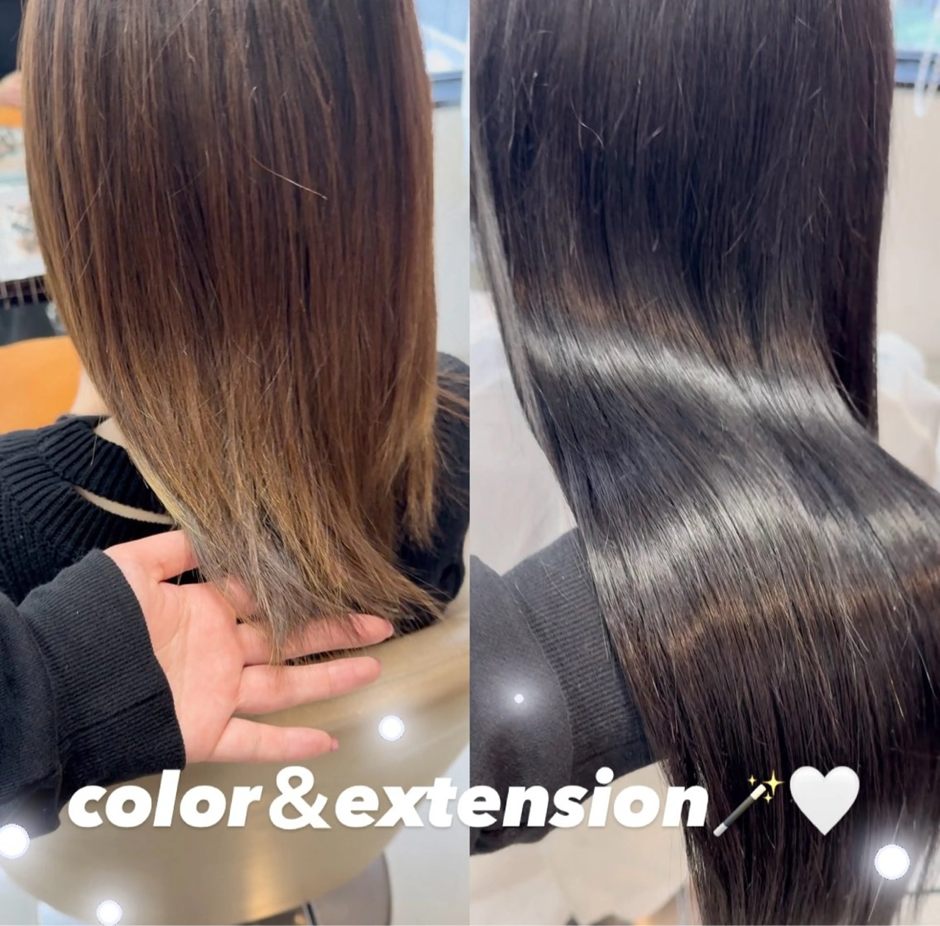 ショート カラー ヘアカラー エクステ エクステ指名数 No.1💖ゆい🌈のヘアスタイル