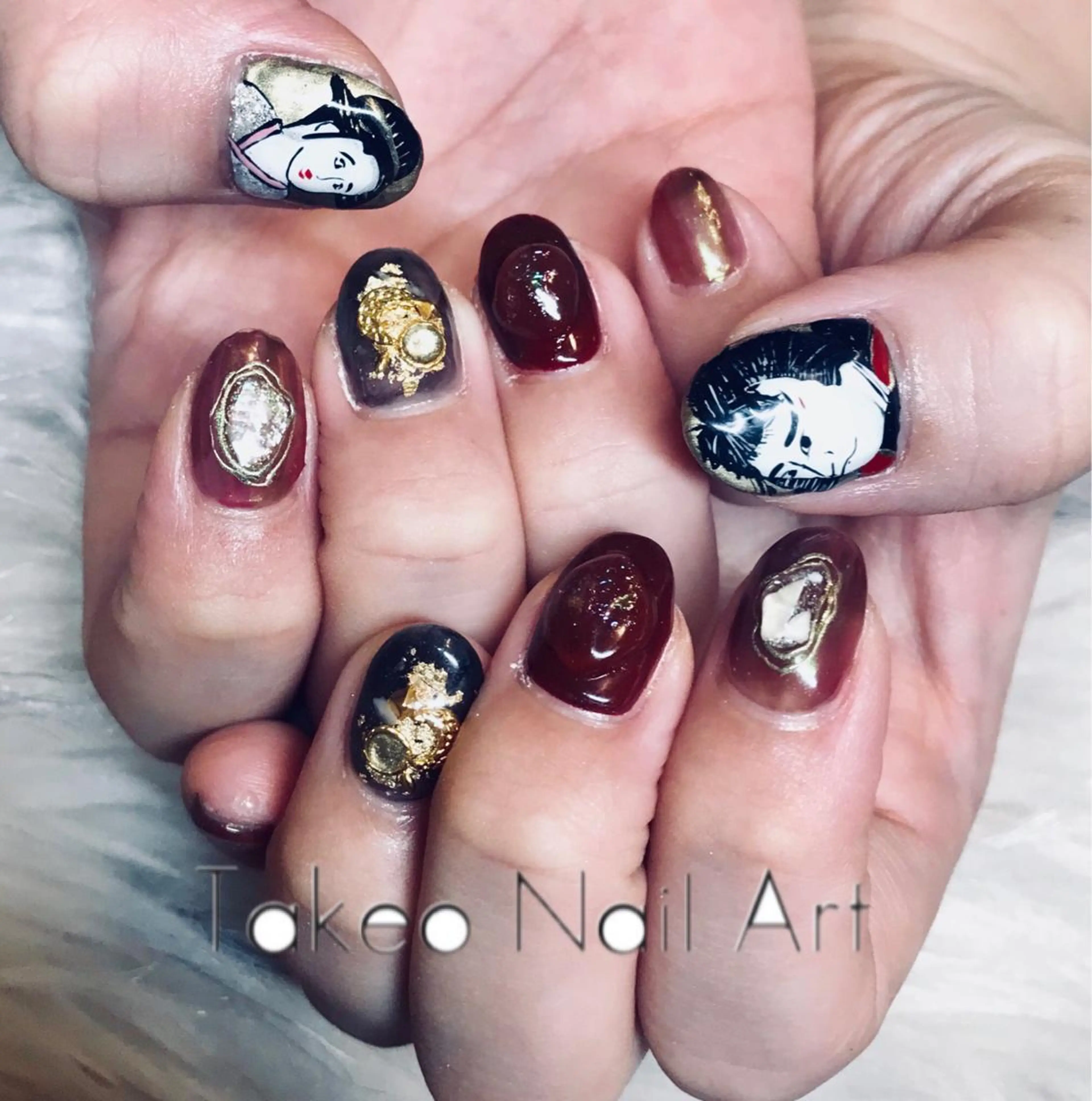 ショート ネイル ニュアンスネイル nail&eye Aoのマツエク・マツパデザイン