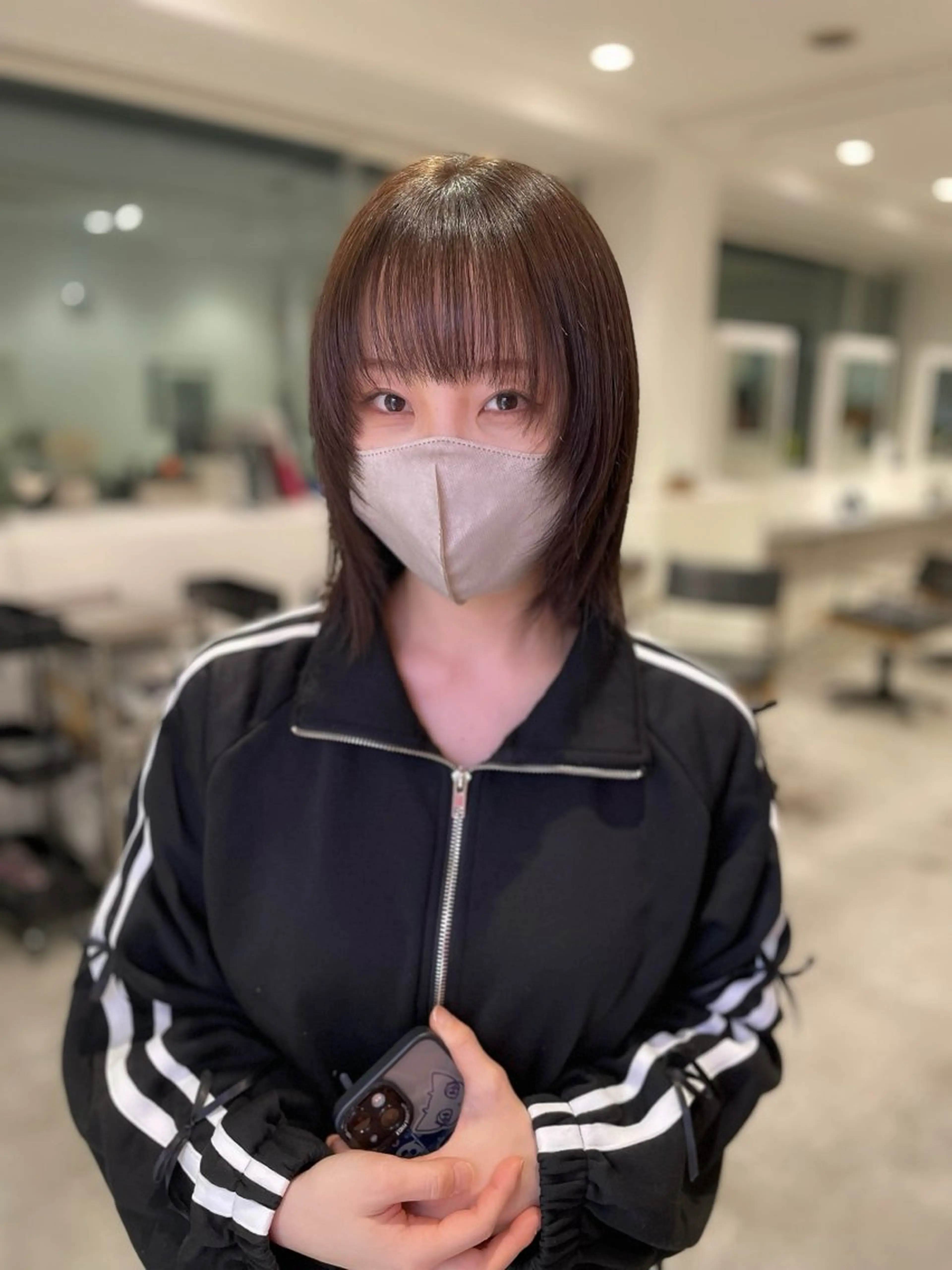 ミディアム カラー 京都美容師 塩のヘアスタイル