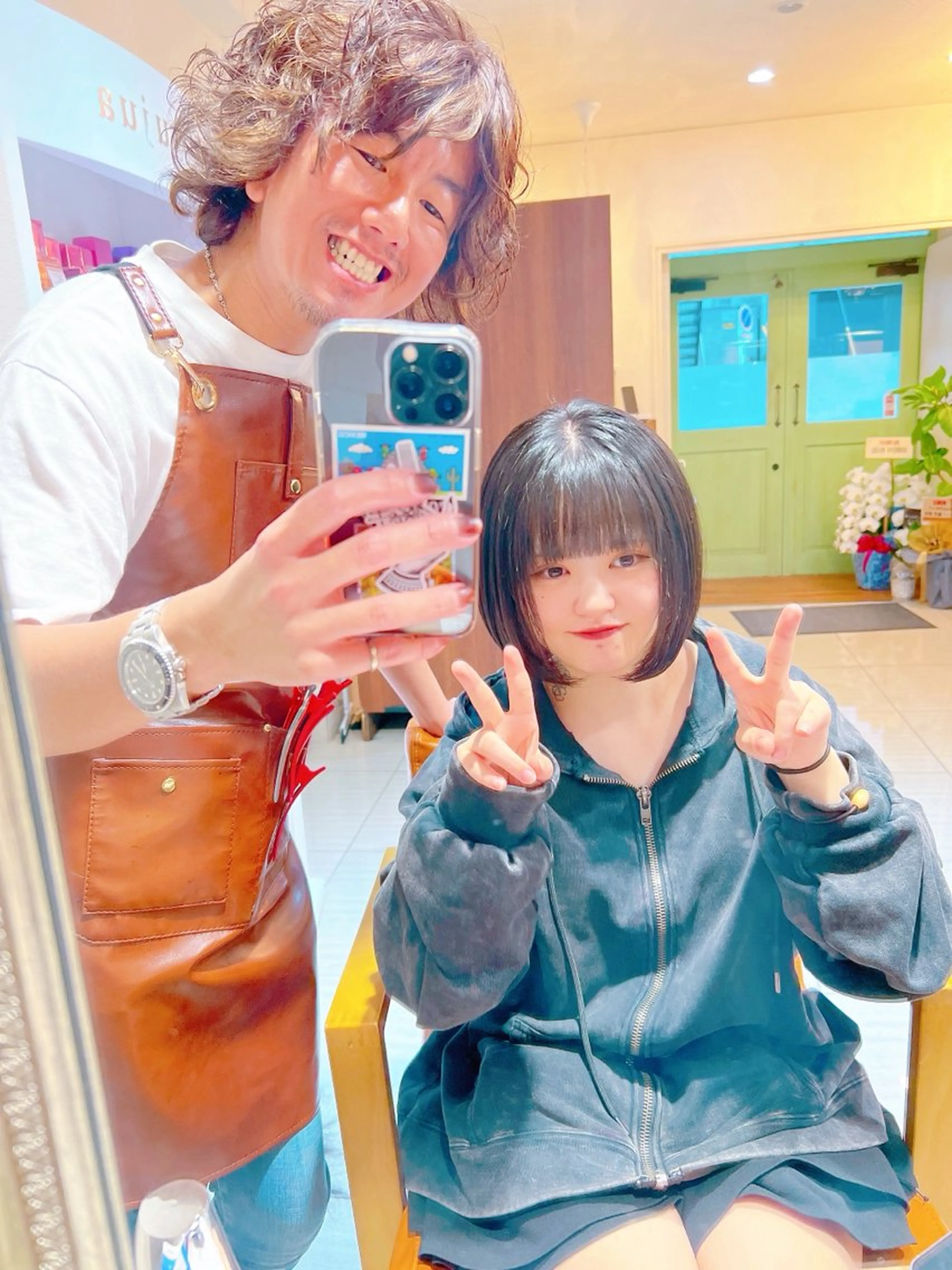 ショート カラー ハイライトカラー ハイライト 髪質改善 トリートメント カット ヘアカラー トリートメント Refuge by produceのヘアスタイル