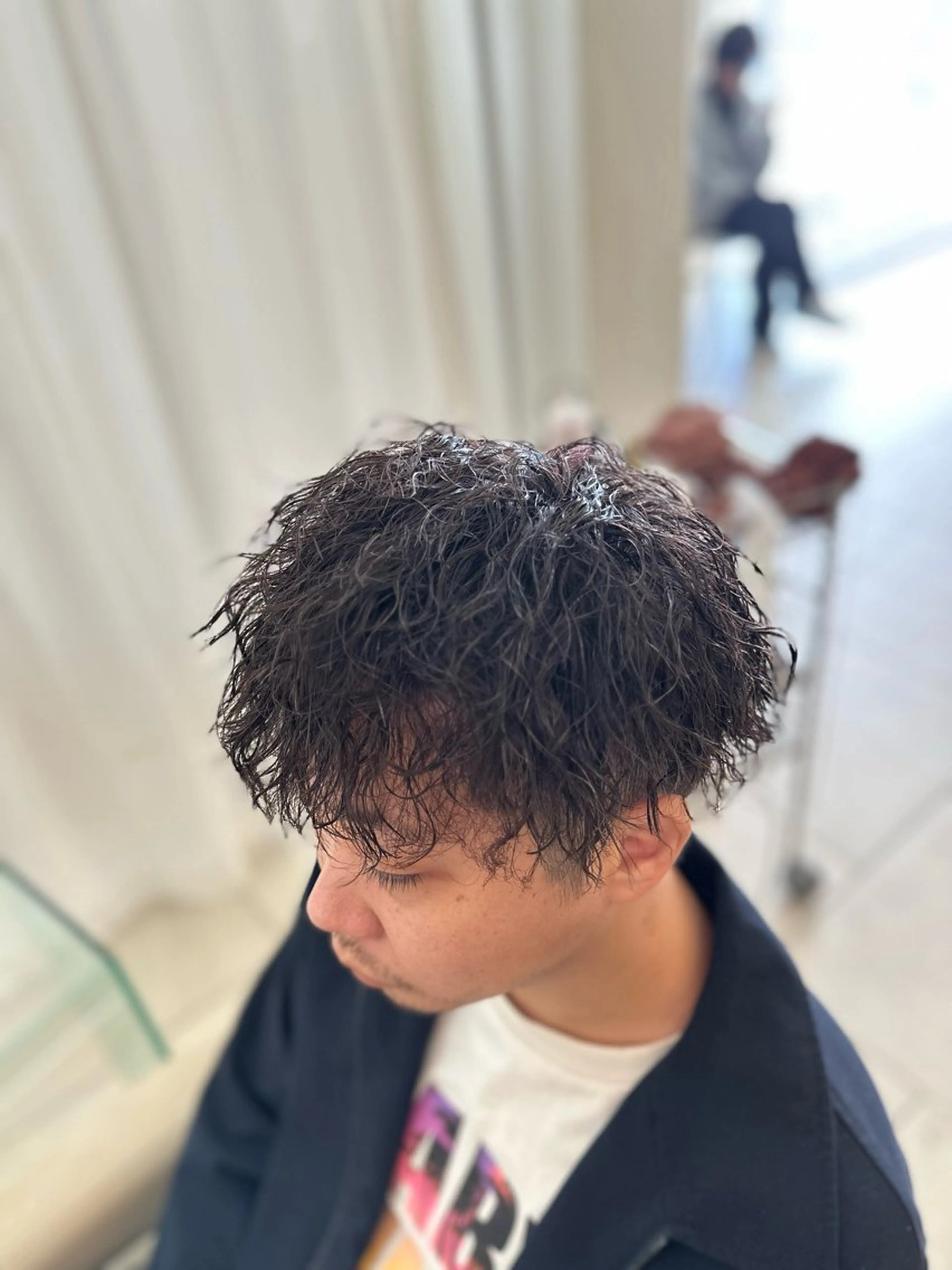 メンズ カット パーマ 藤本渚杜/メンズ カット/艶カラーのヘアスタイル