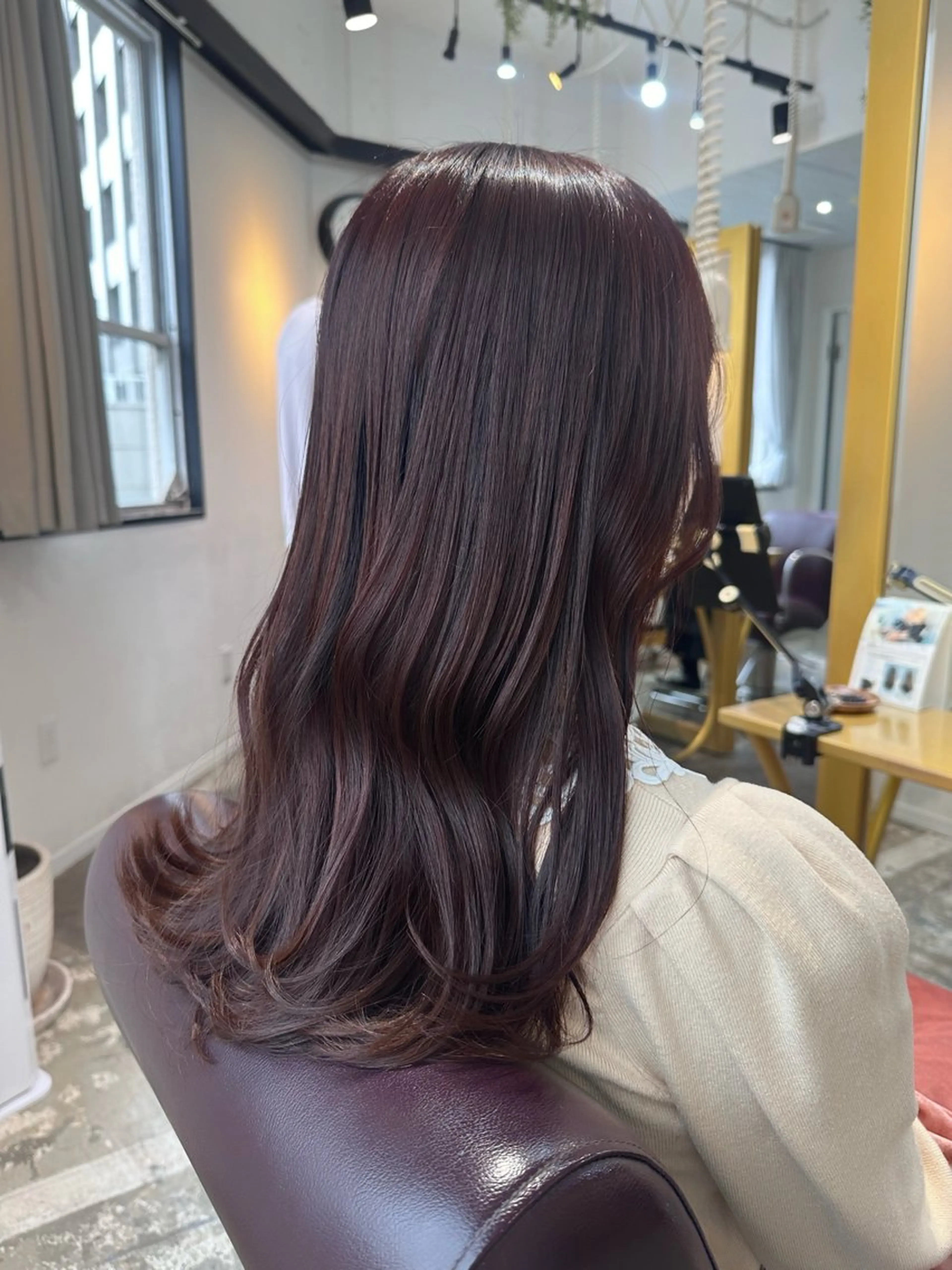 ロング カラー ブラウンカラー ラベンダーカラー ヘアカラー 艶感カラー/レイヤー 💖心斎橋/Sakiのヘアスタイル